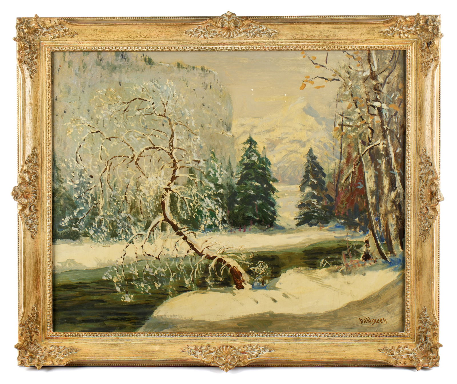 Charles Dahlgreen Winter Landscape Painting (1 of 5)