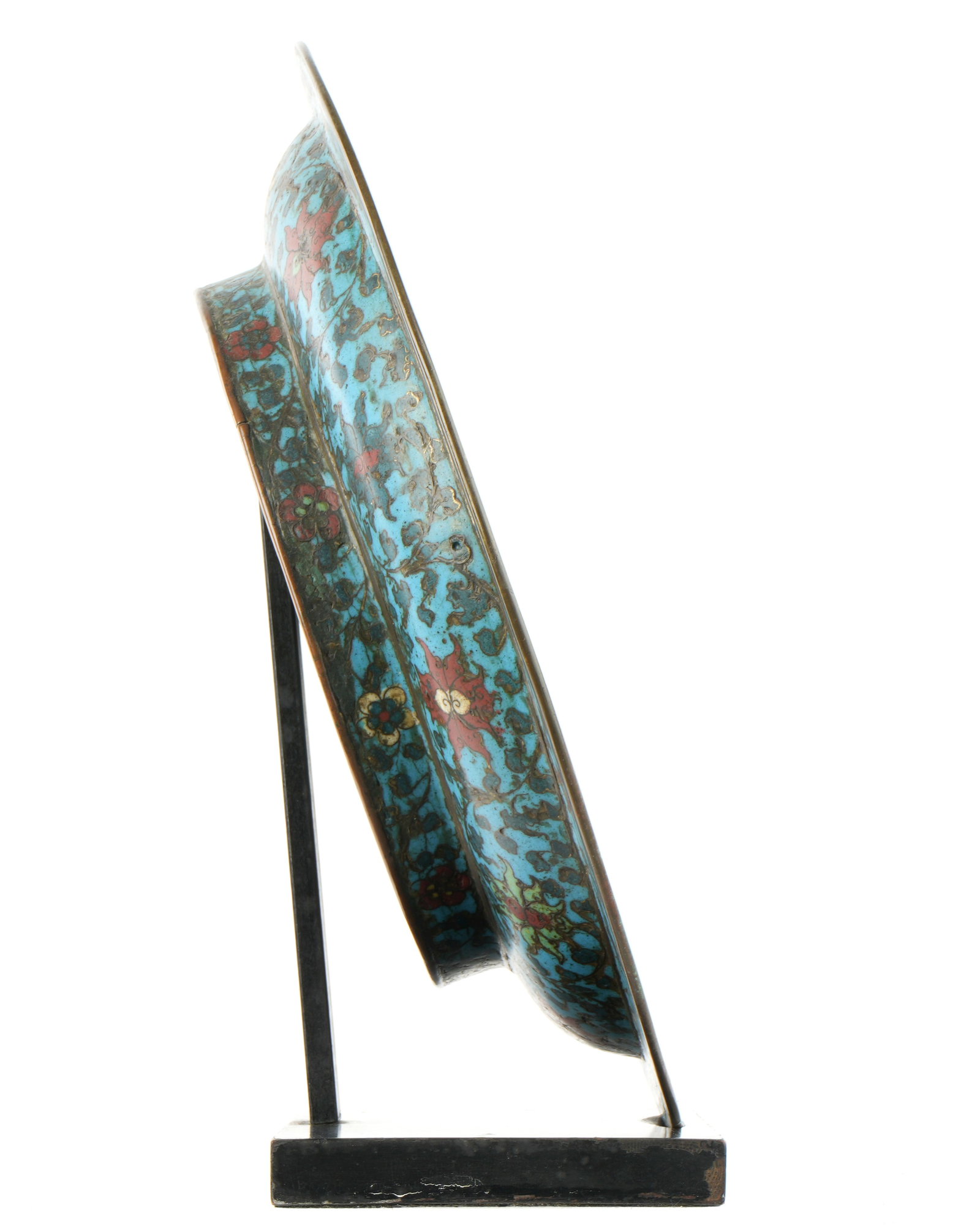 Antique Chinese Dragon Phoenix Cloisonne Charger - 5