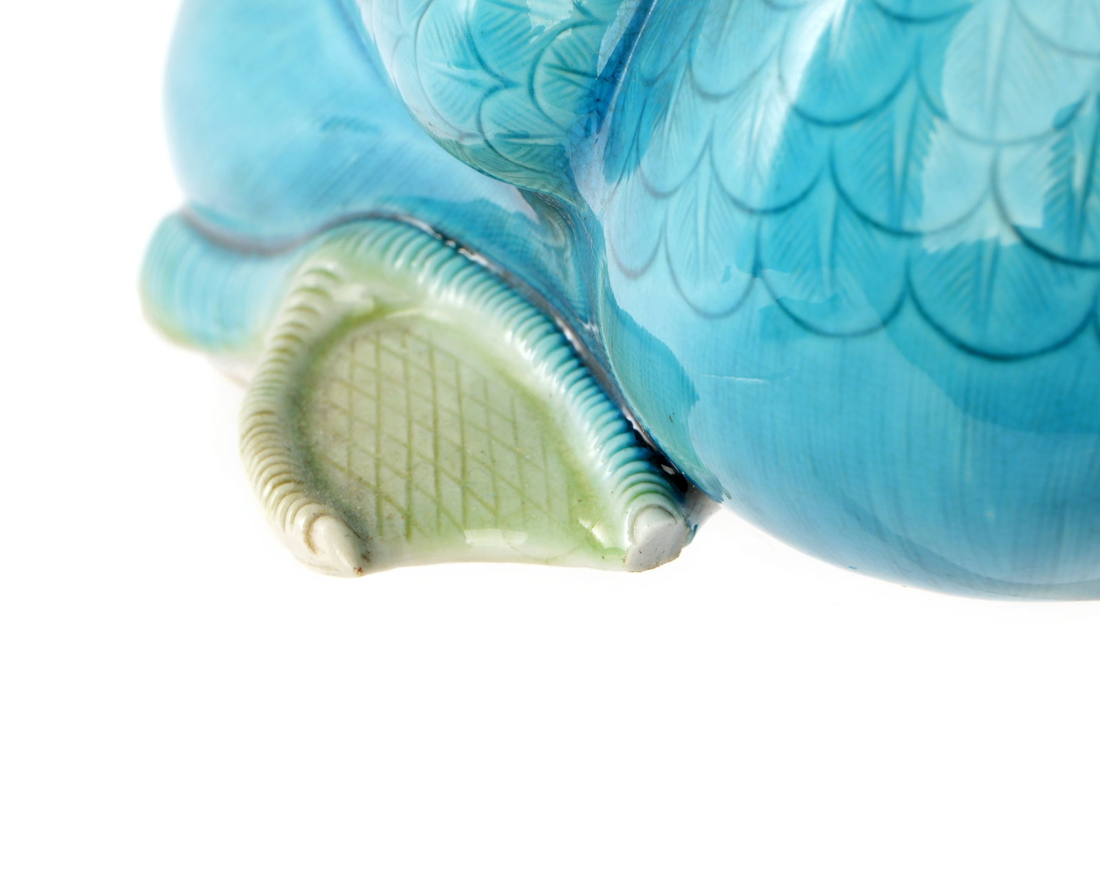 Pair Chinese Turquoise Glaze Porcelain Ducks - 5