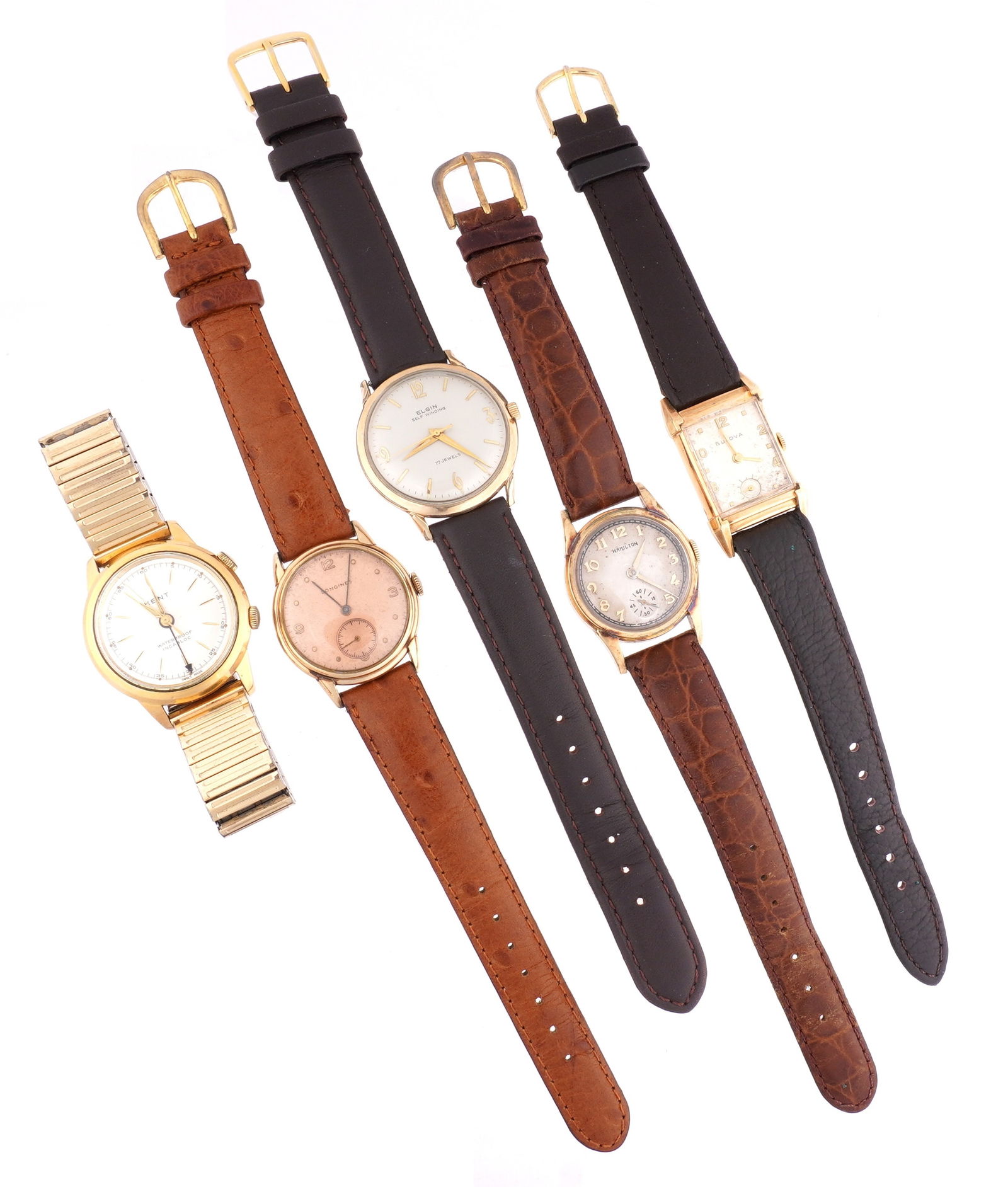 Five Vintage Gold Filled & Stainless Wrist Watches (1 of 16)