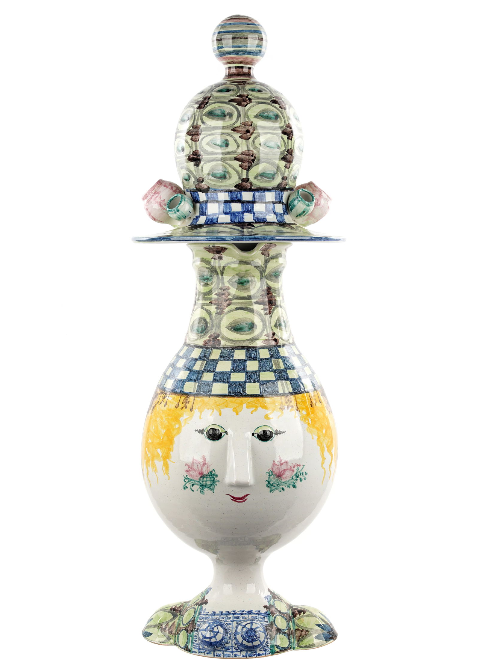 Large Bjorn Wiinblad Figural Covered Pitcher (1 of 10)