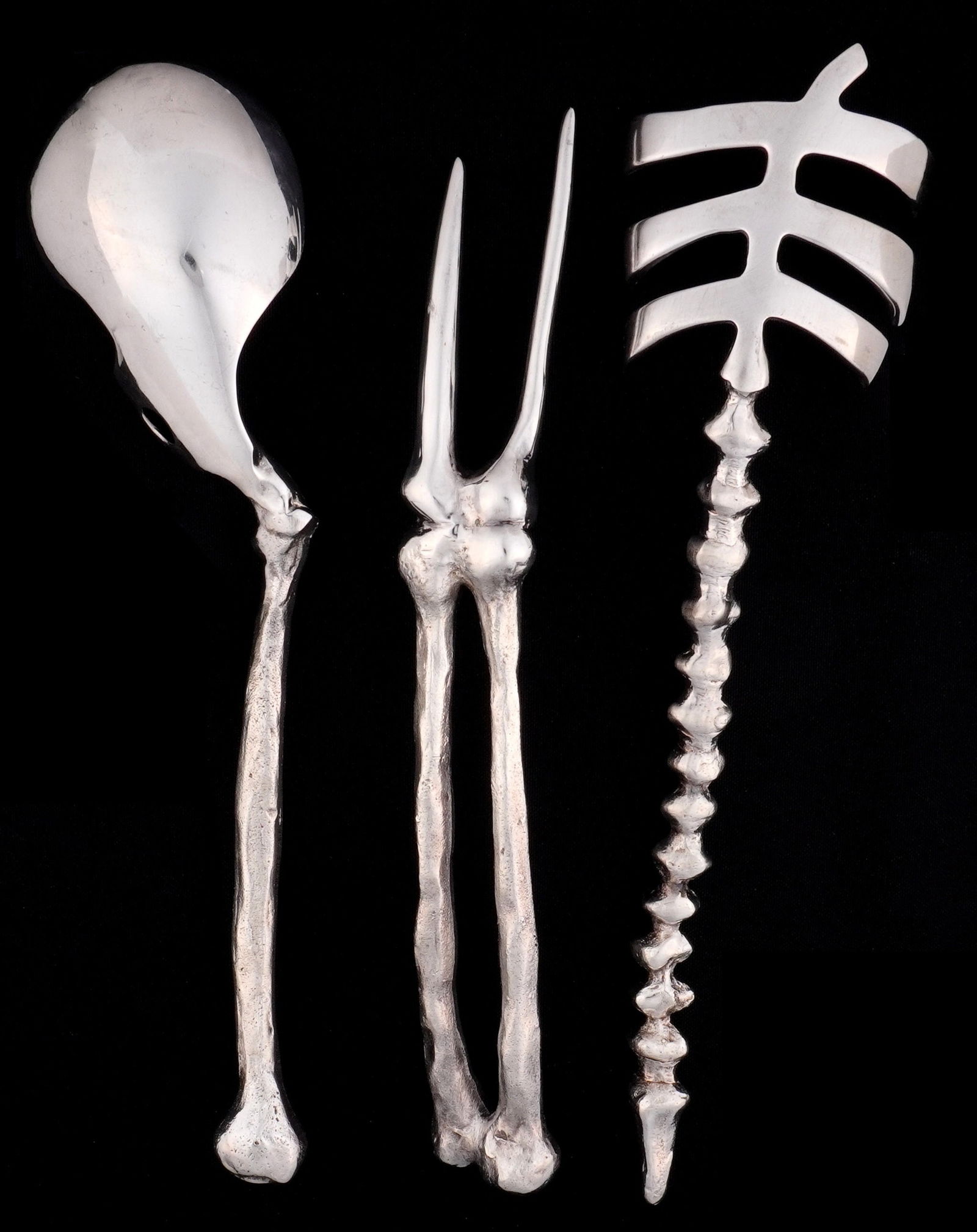 3 Piece Michael Aram Bone Ware Serving Pieces - 2