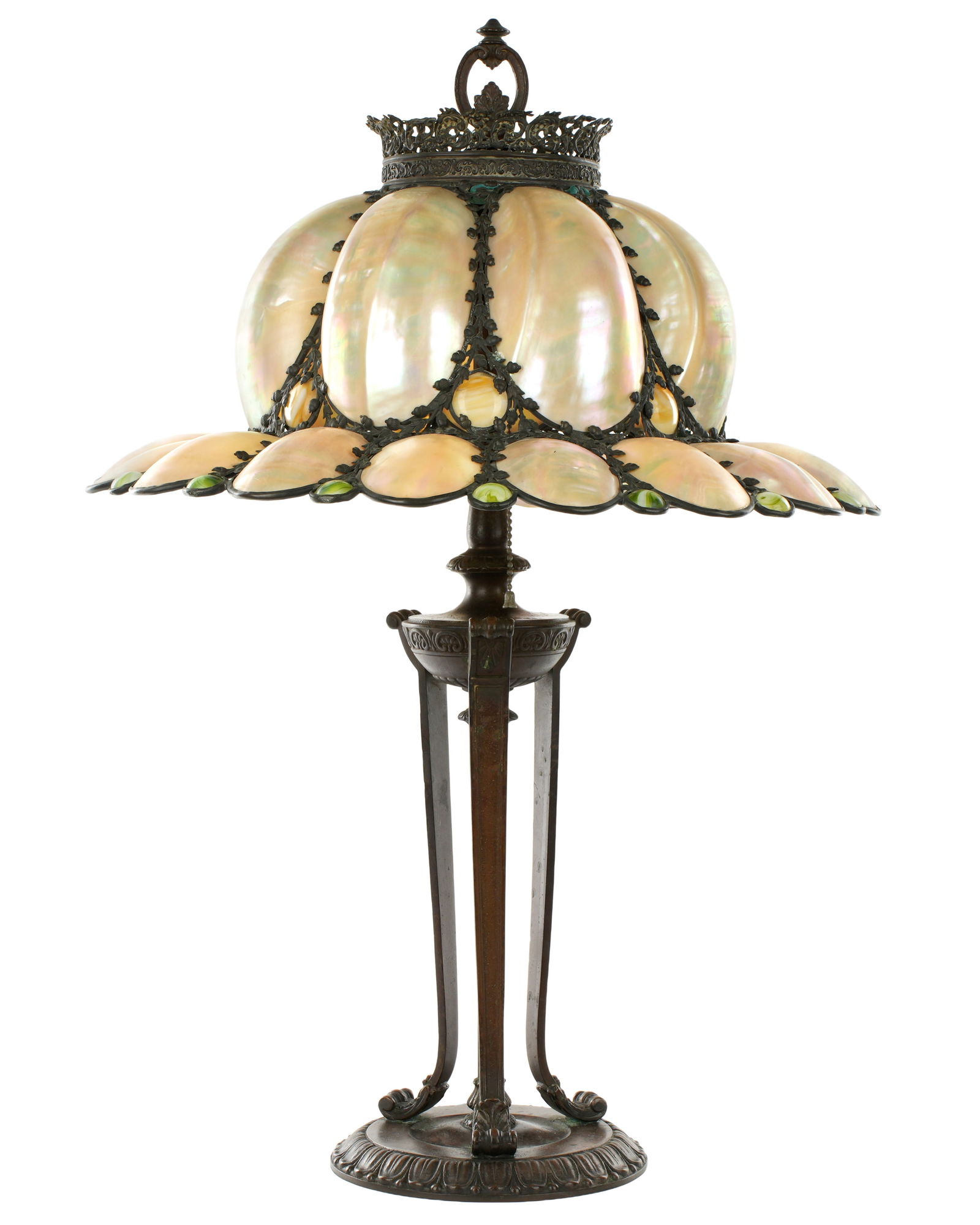 Unique Abalone Shell Shade Table Lamp (1 of 2)