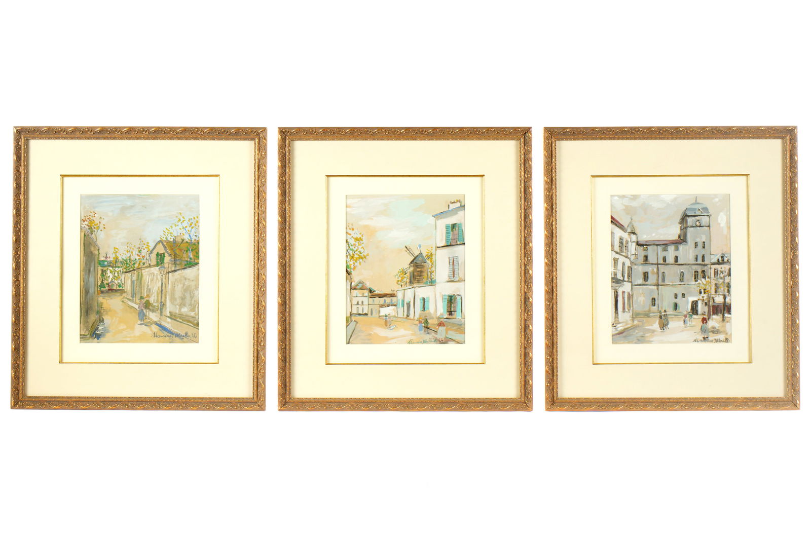 Three Maurice Utrillo Pochoir Views of France (1 of 9)