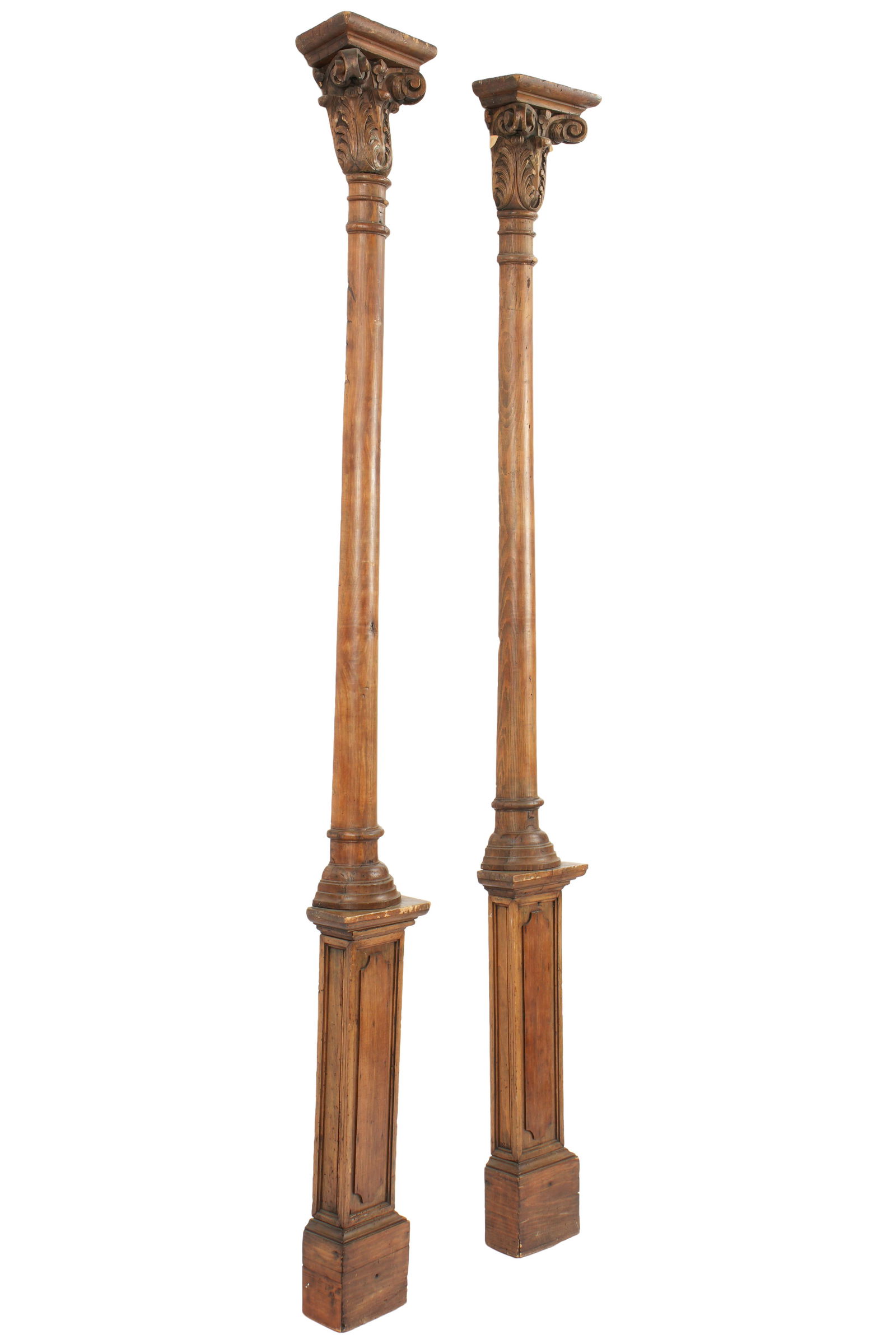 Pr Antique Carved Architectural Pilaster Columns (1 of 7)