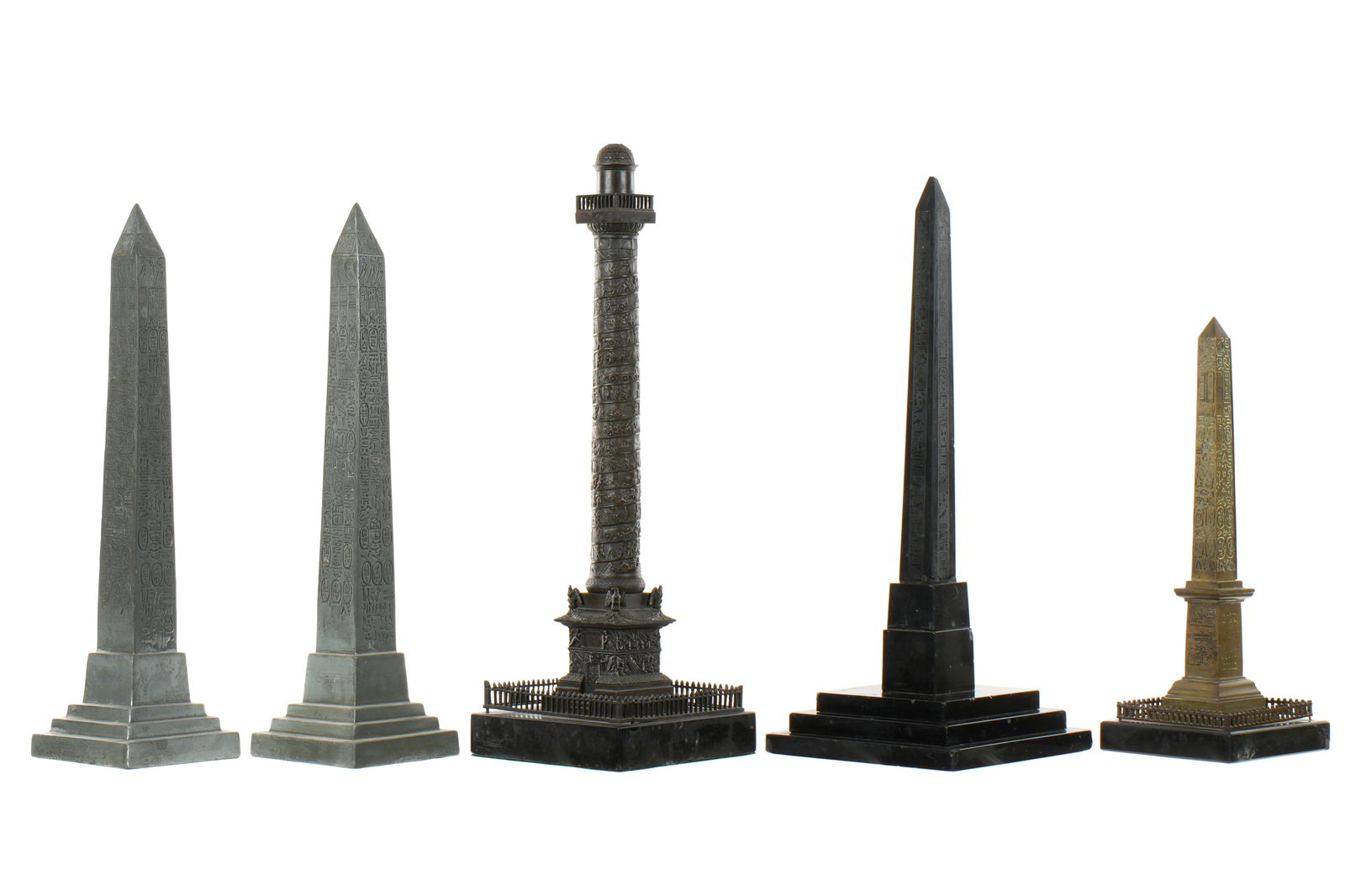 Collection of Five Grand Tour Obelisks (1 of 7)