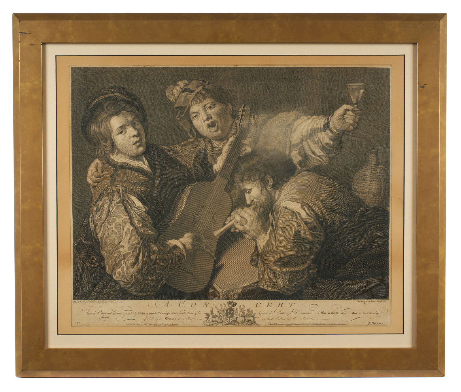 18th Century Caravaggio The Concert Engraving (1 of 5)