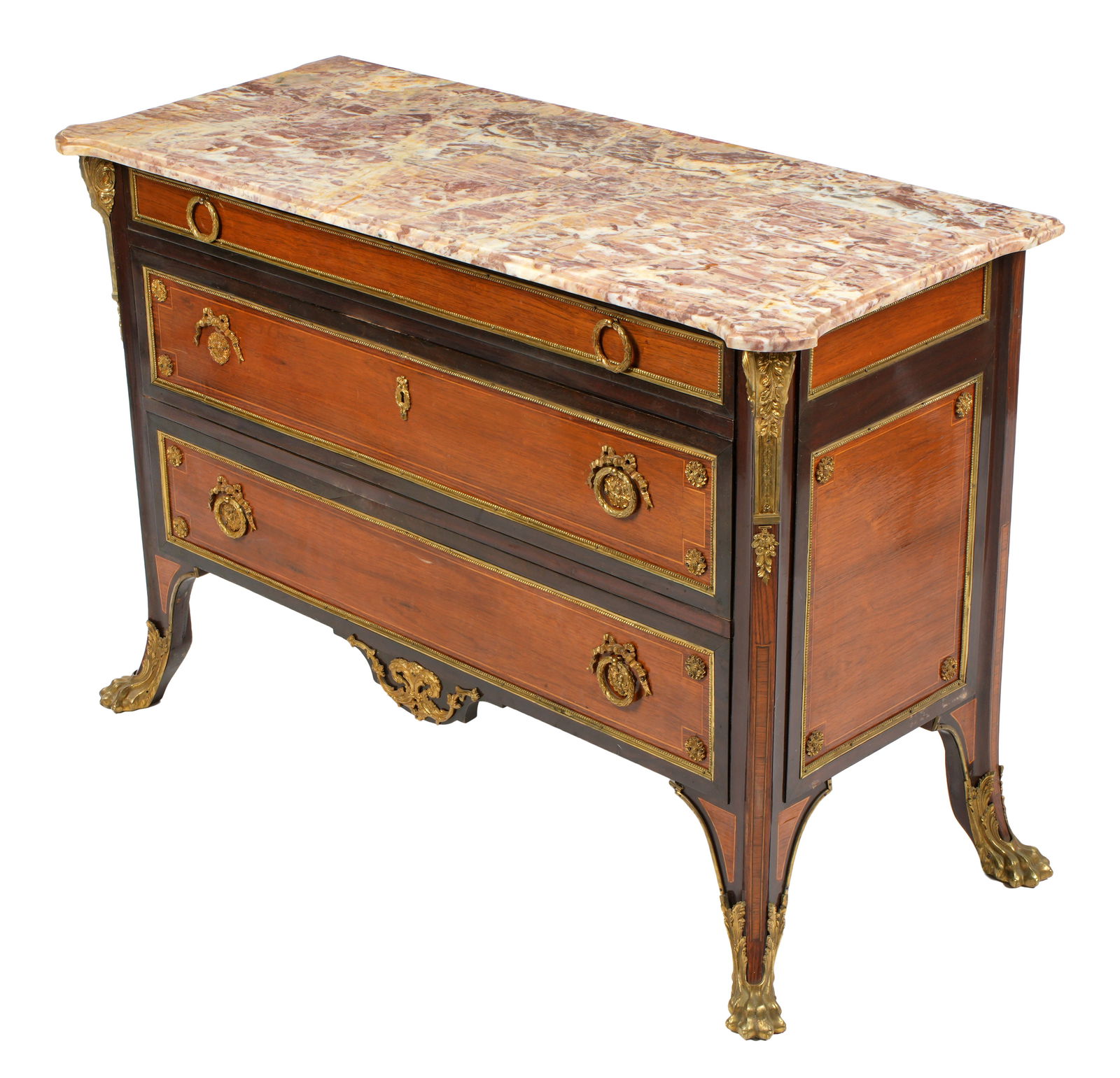 French Louis XVI Style Marble Top Commode (1 of 8)