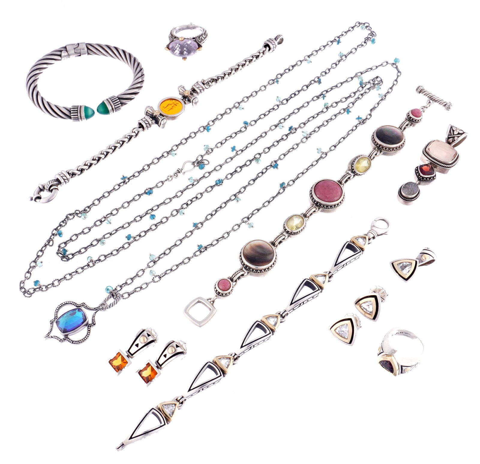 Collection of Sterling and Gold Fashion Jewelry (1 of 13)