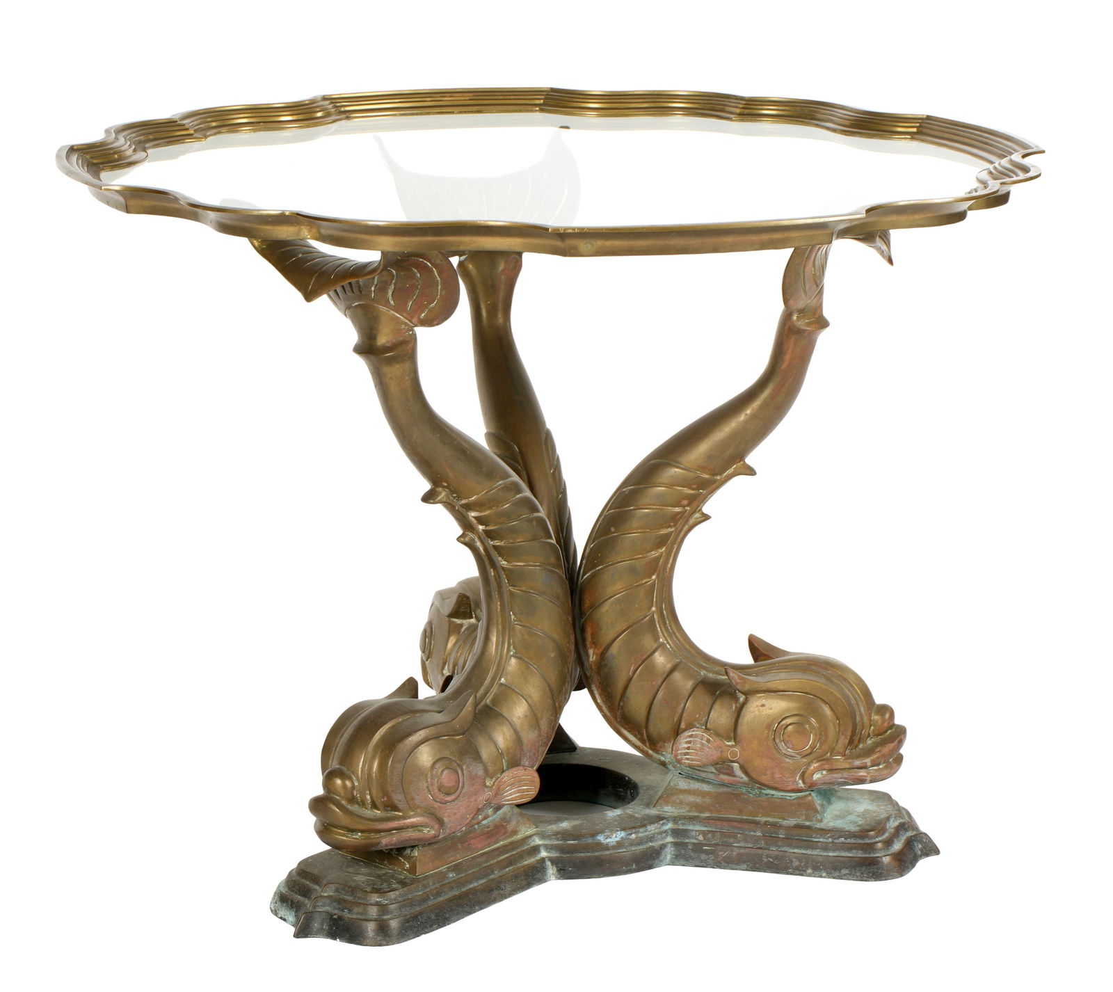 Glass Top Serpent Bronze Table (1 of 1)