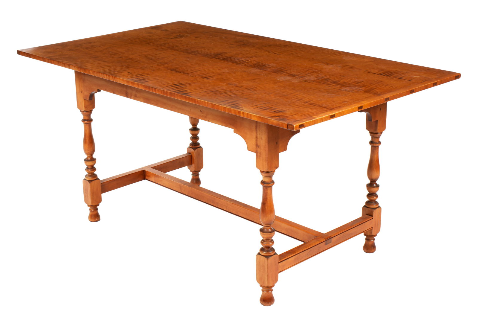 D. R. Dimes Tiger Maple Sheraton Dining Table (1 of 1)