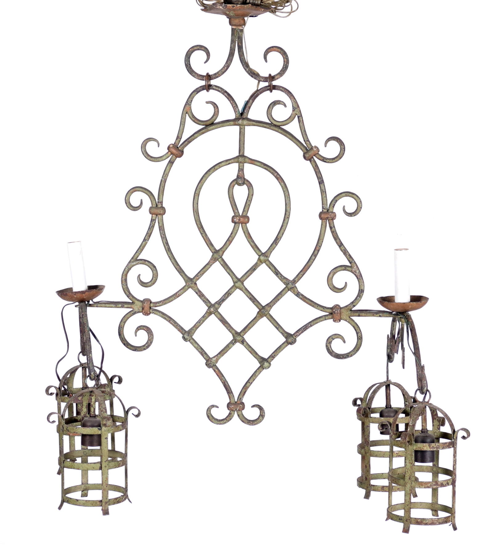 Wrought Iron Renaissance Revival Chandelier (1 of 8)
