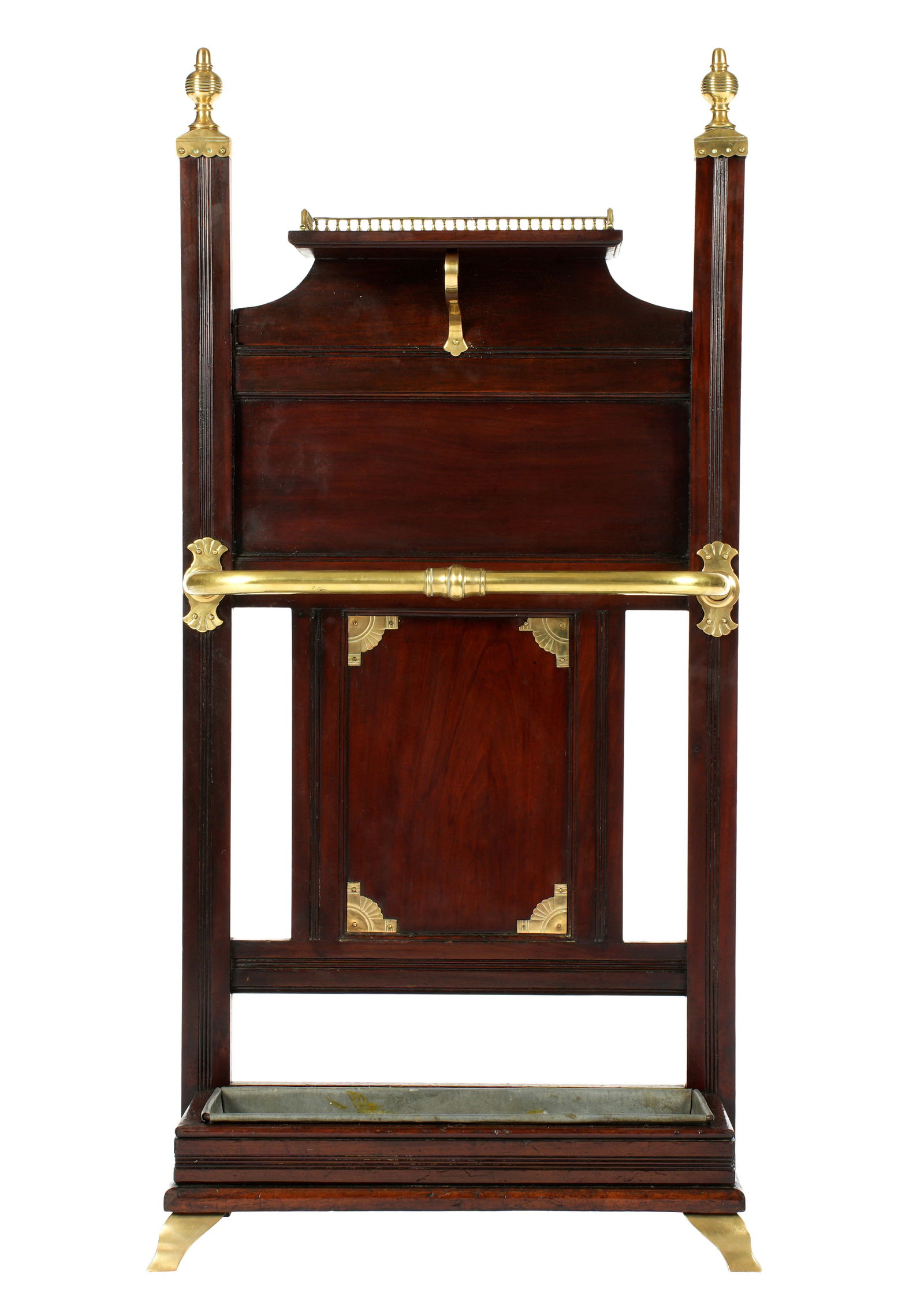 James Shoolbred Rosewood & Brass Umbrella Stand (1 of 2)