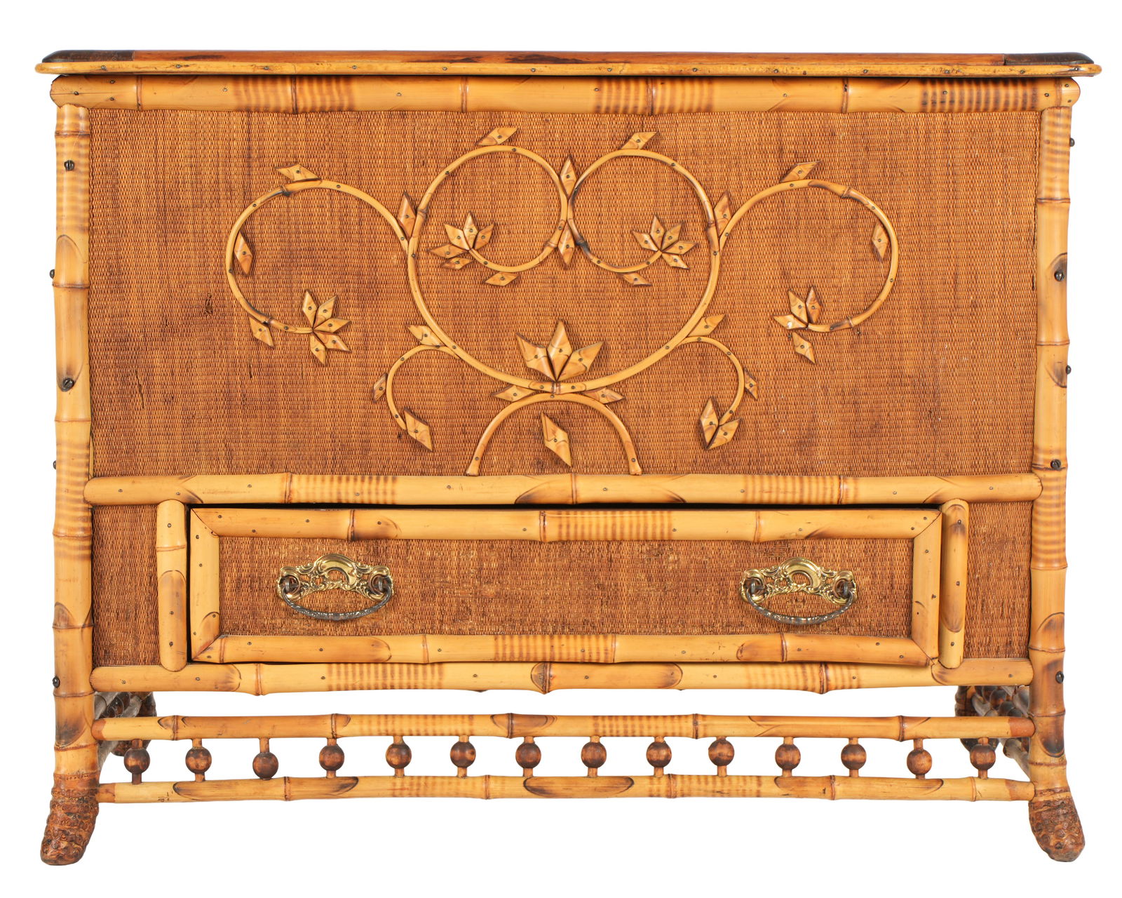 Aesthetic Movement Bamboo and Teak Blanket Chest (1 of 2)