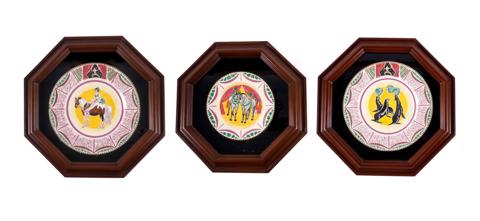 Three Clarice Cliff / Dame Laura Knight Bizarre Circus Plates (1 of 11)