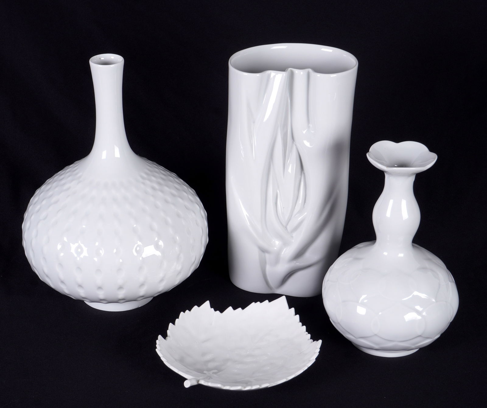 Four Meissen Porcelain Blanc de Chine Table Items (1 of 20)