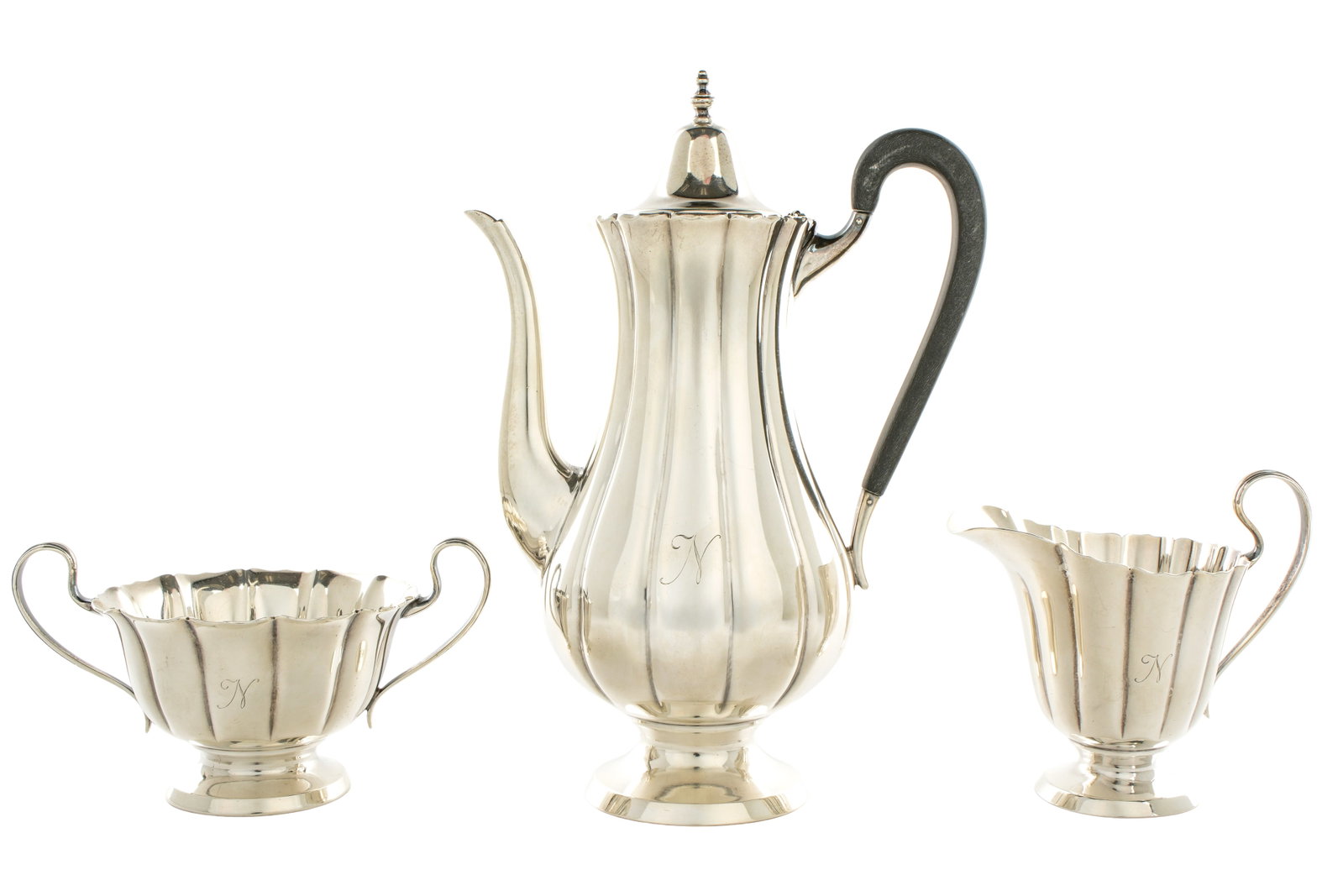 3pc. Worden-Munnis for Cartier Silver Coffee Set (1 of 6)