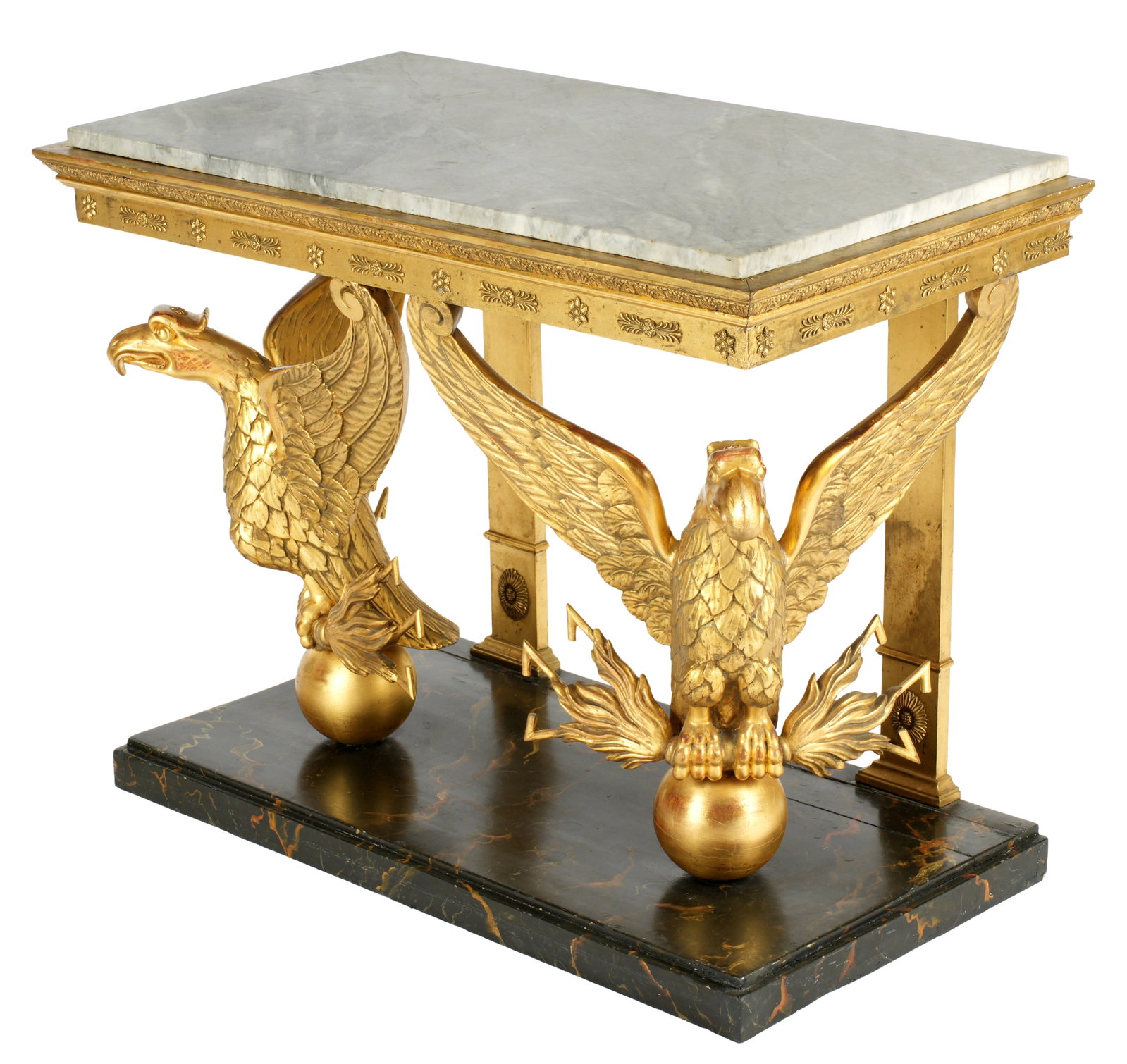 19th Century Swedish Gilt Wood Eagle Console Table (1 of 8)