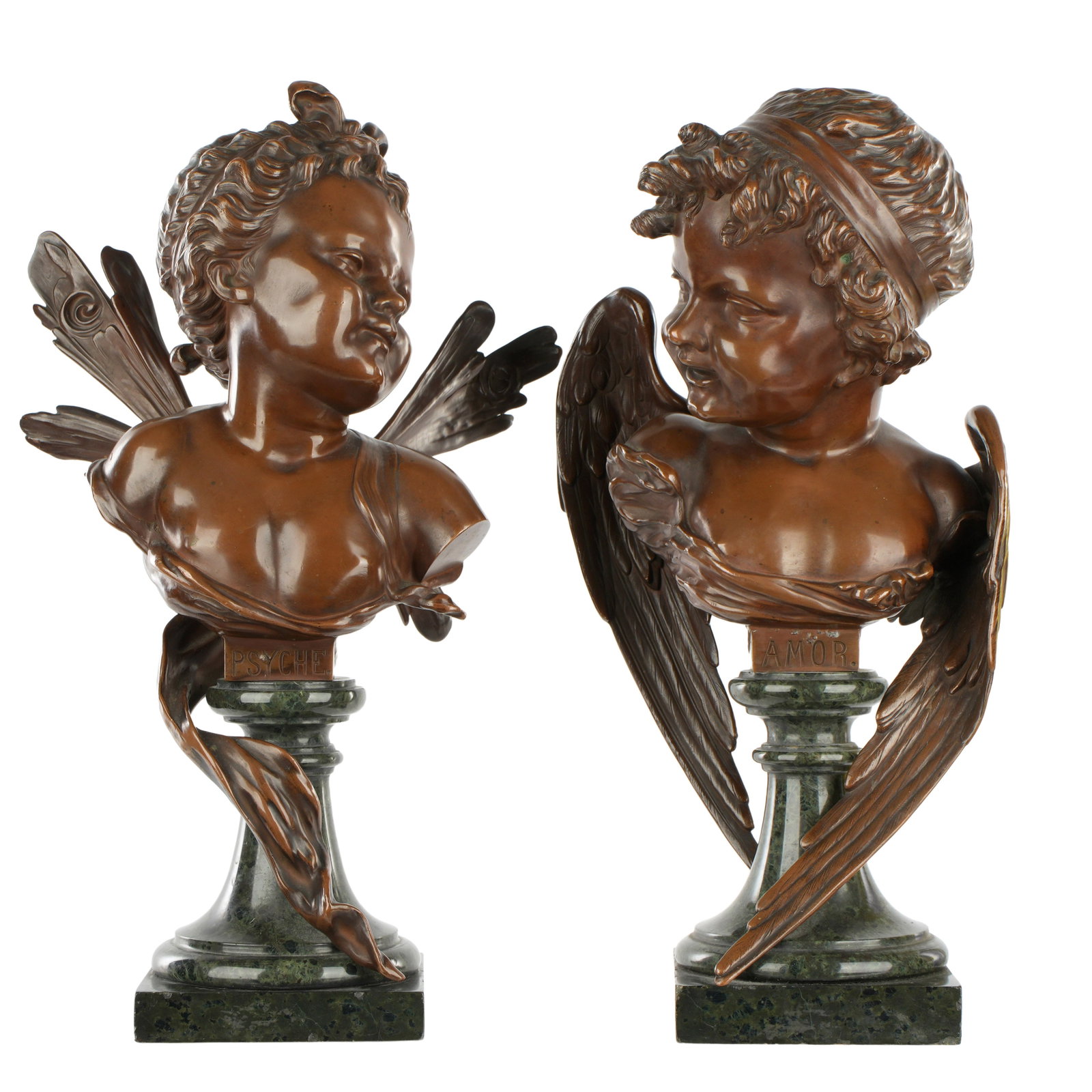 Pair Besserdich Bronze Amor and Psyche Bronzes (1 of 7)