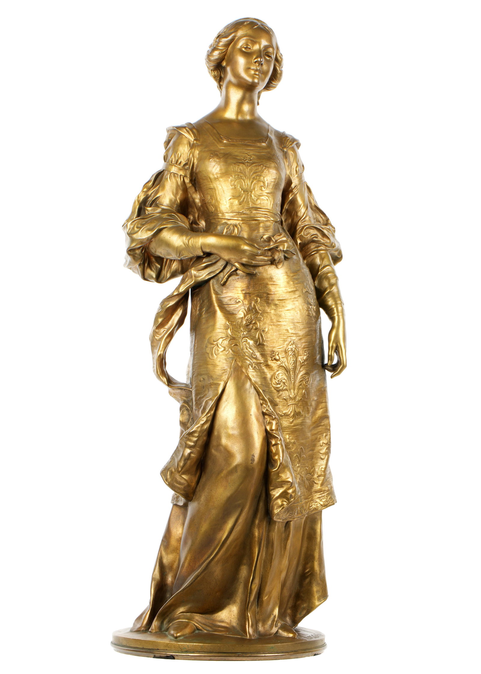 Lucien Pallez Gilt Bronze Classical Maiden (1 of 9)