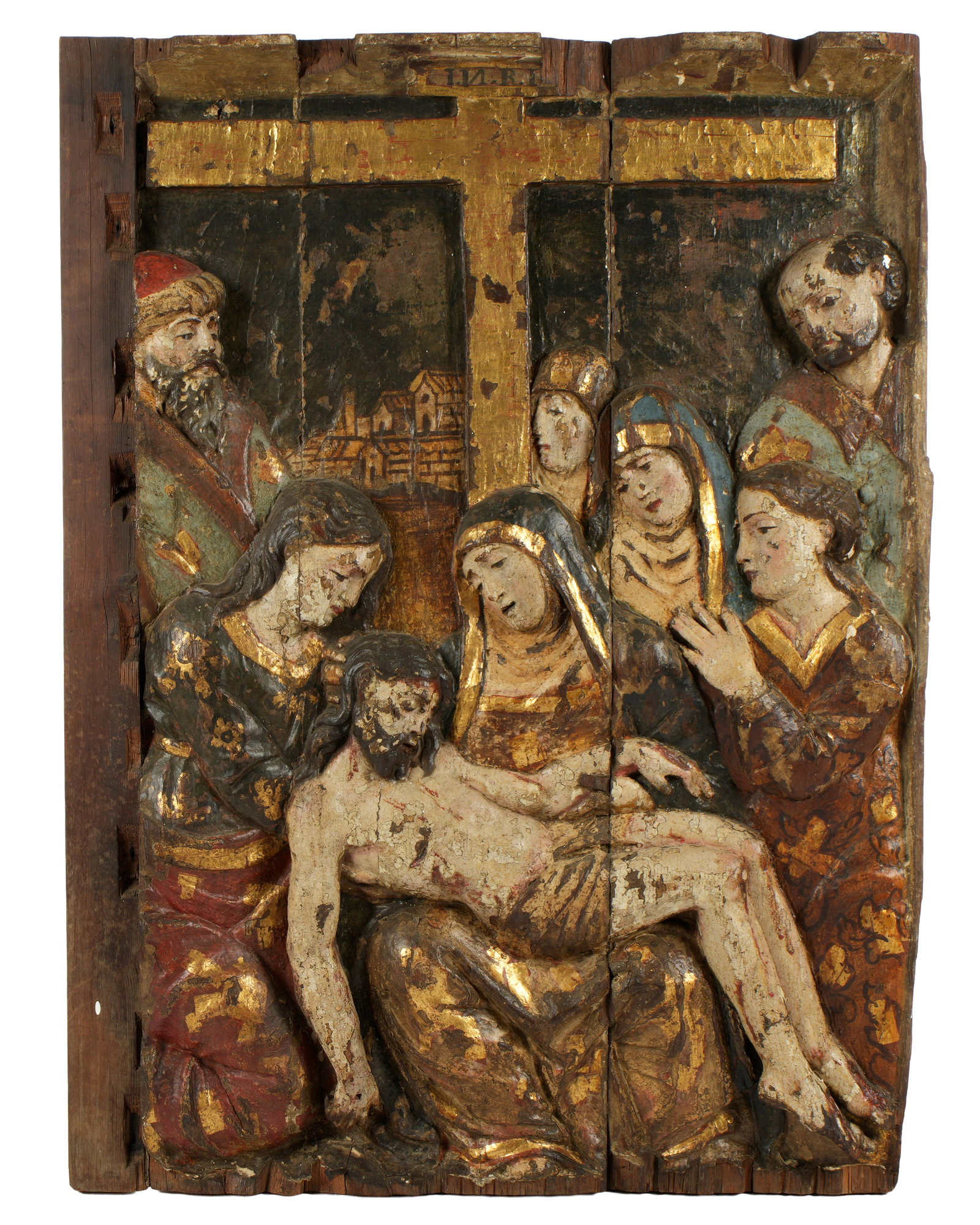 Early Italian 13th Station of the Cross Wood Panel (1 of 6)