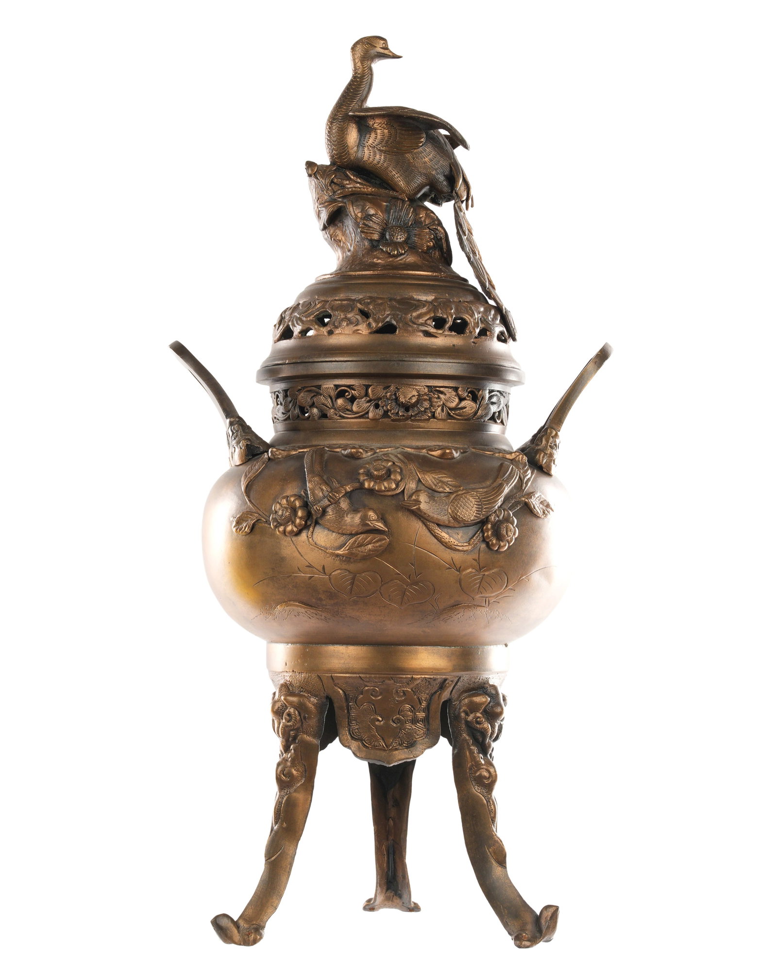 Japanese Meiji Bronze Koro Censer (1 of 7)
