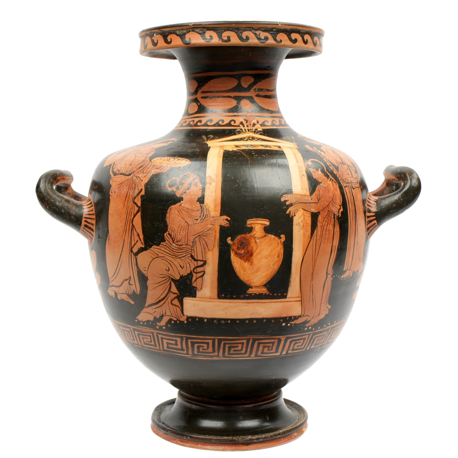 Magna Graecia Early Paestum Red Figure Hydria (1 of 2)