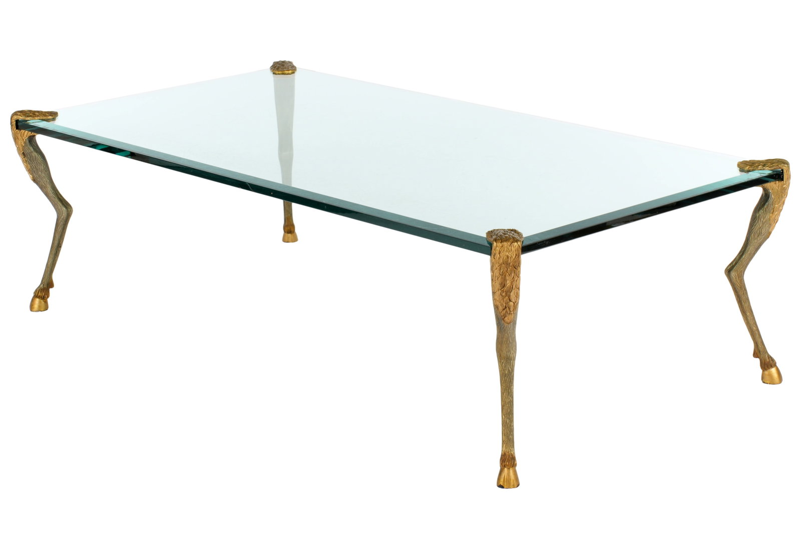 Signed P E Guerin Gilt Bronze & Glass Coffee Table (1 of 8)
