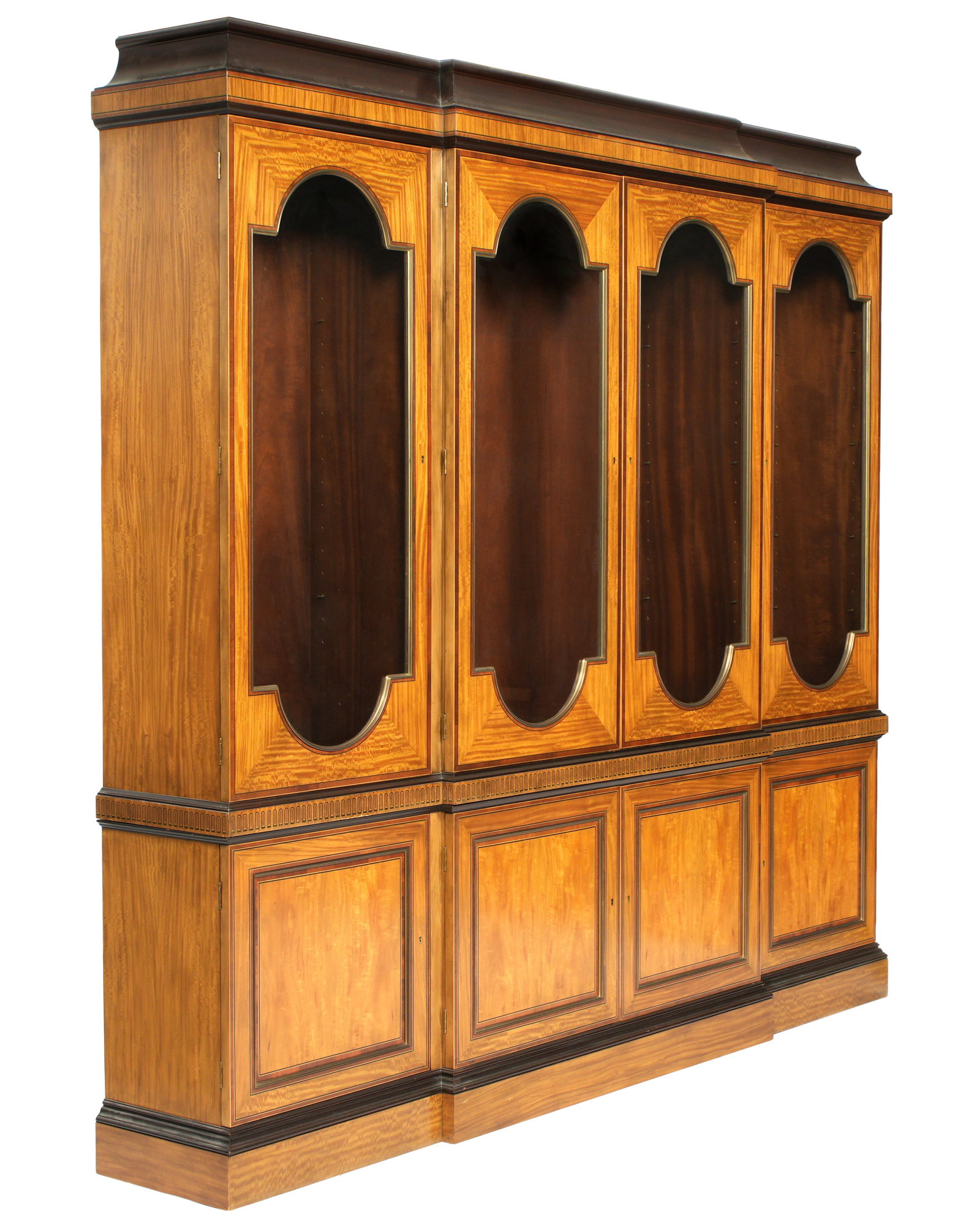 Large Baker Campaign Satinwood Bookcase (1 of 6)