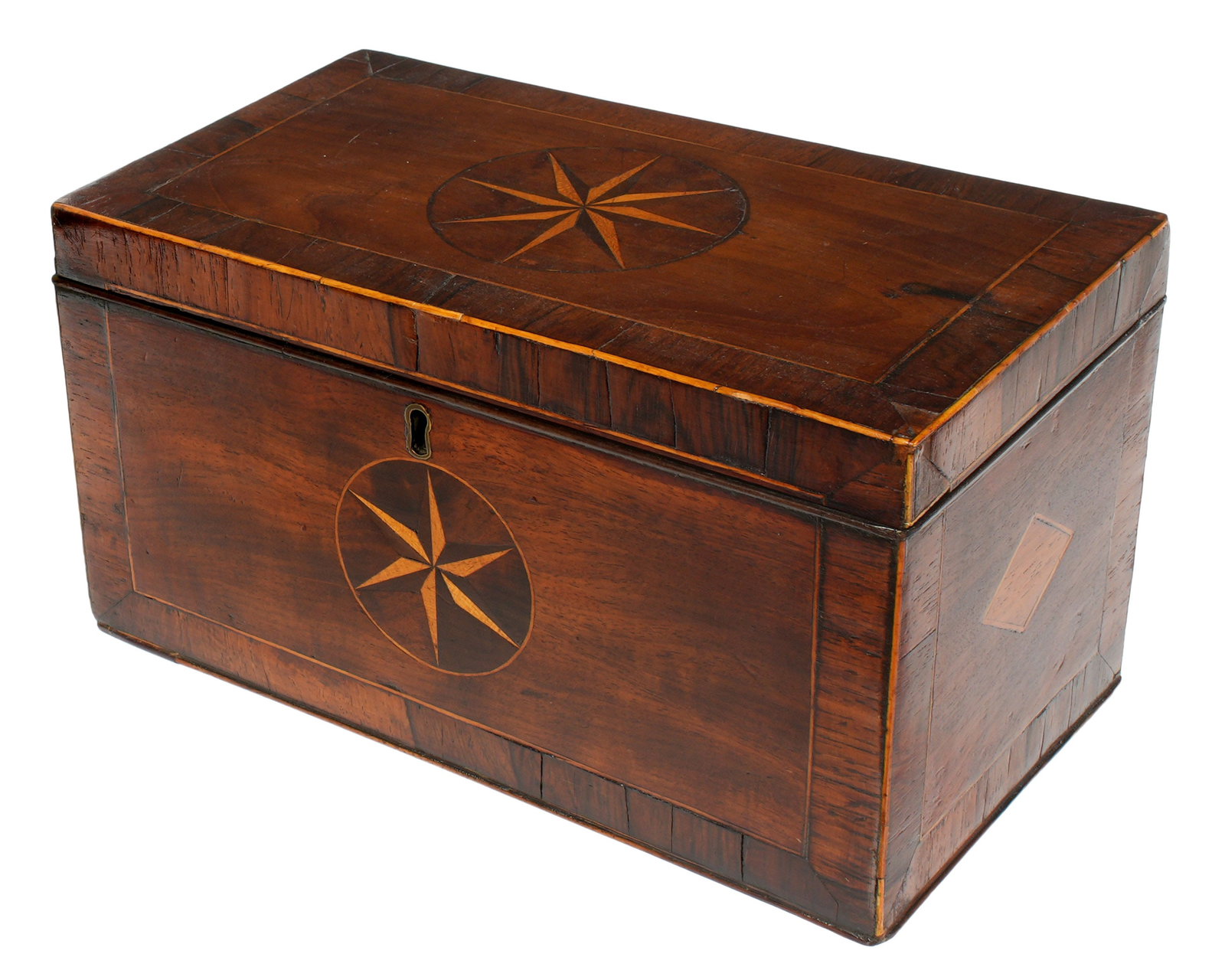 English Inlaid Rosewood Tea Caddy (1 of 10)