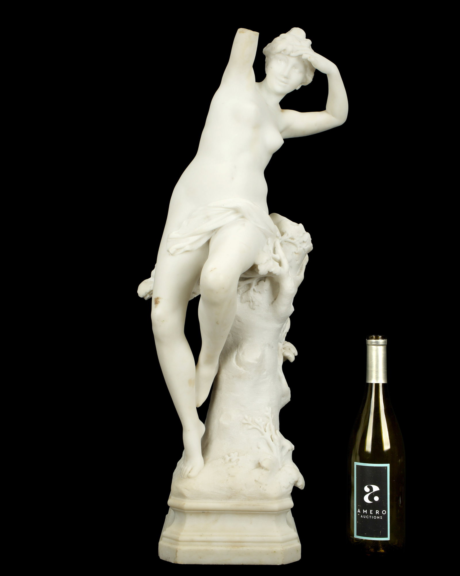Carved Marble Classical "Spring" Maiden Sculpture - 2