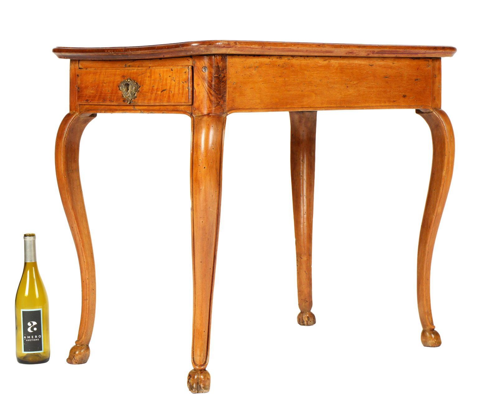 French Walnut Single Drawer Work Table - 2