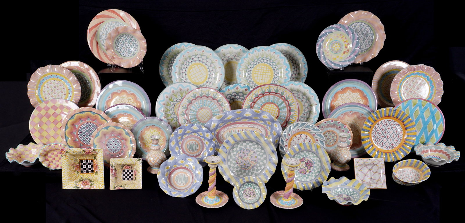 47 pc MacKenzie-Childs Dinnerware and Tableware (1 of 9)