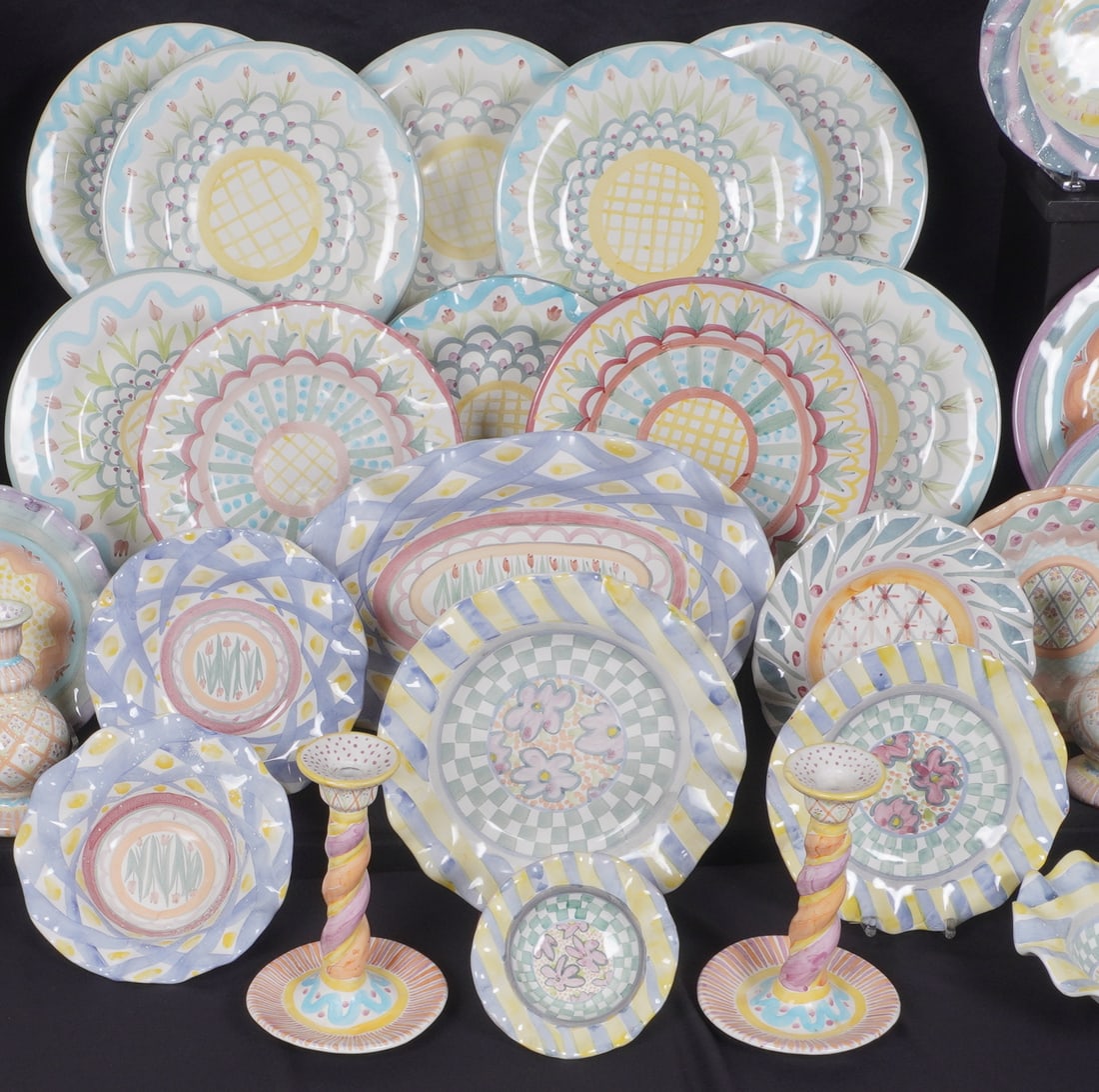 47 pc MacKenzie-Childs Dinnerware and Tableware - 2