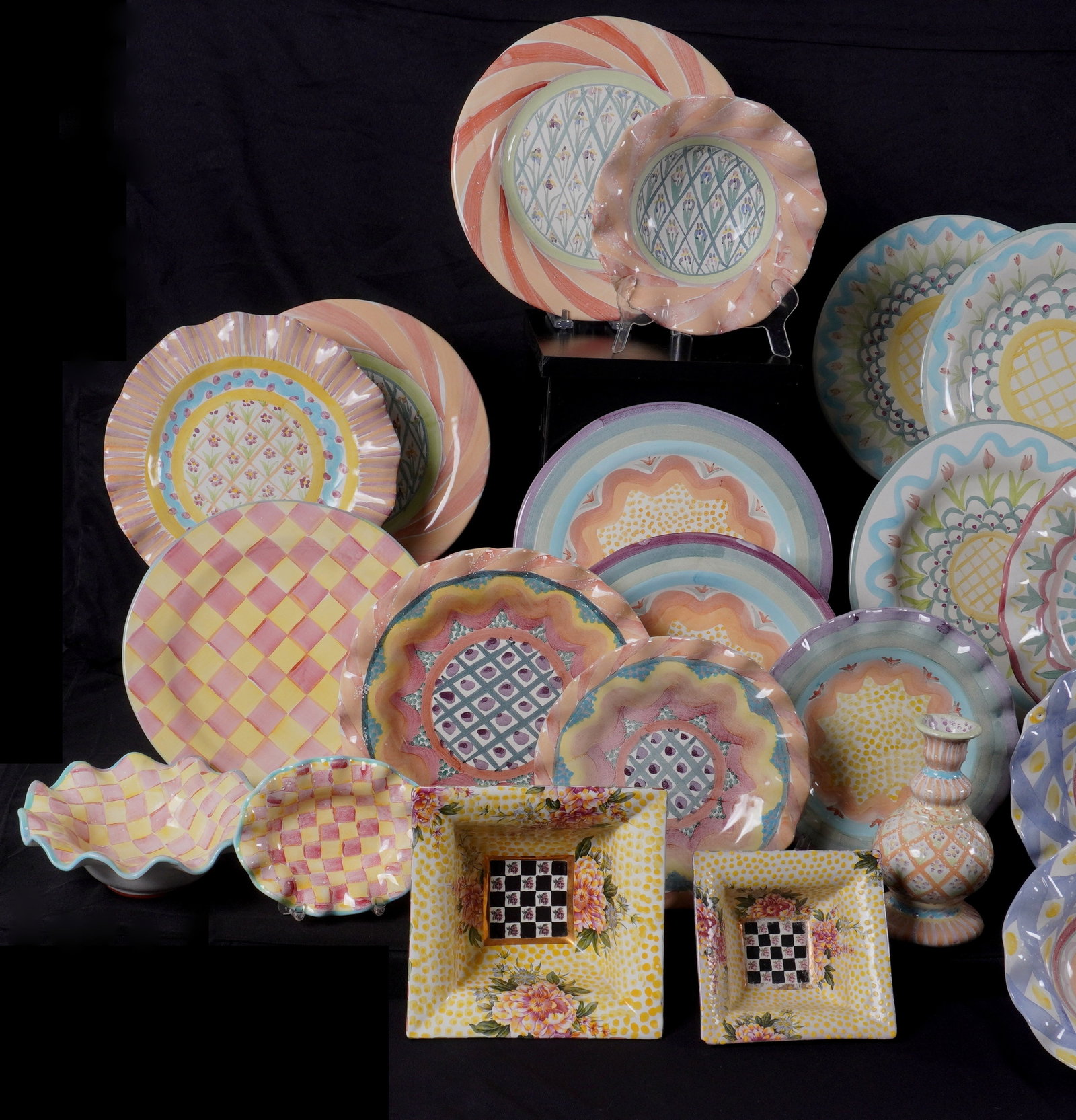 47 pc MacKenzie-Childs Dinnerware and Tableware - 3
