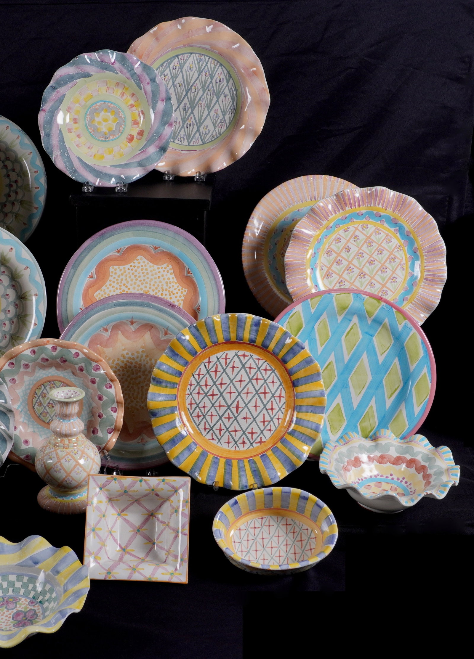47 pc MacKenzie-Childs Dinnerware and Tableware - 4