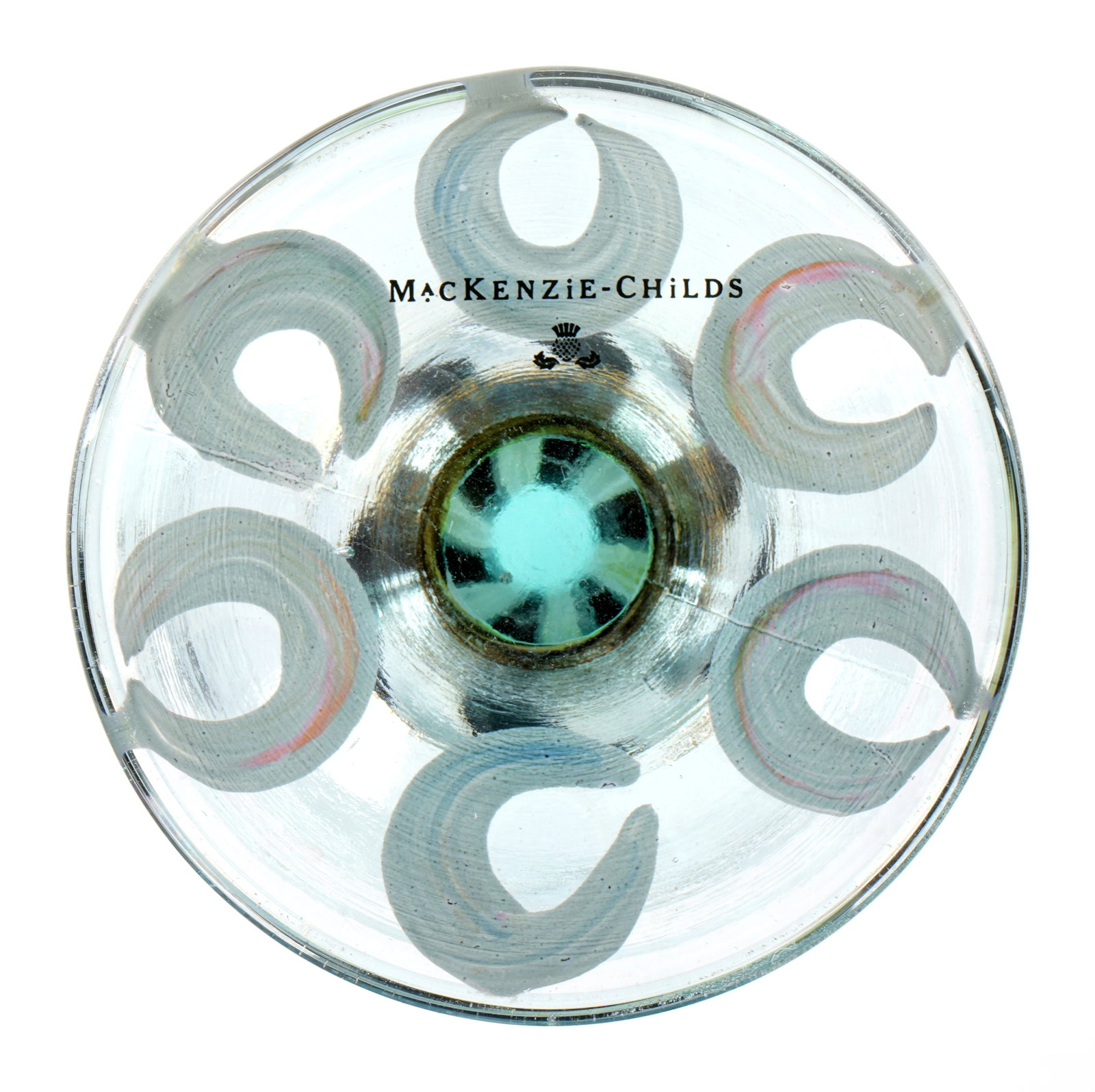 Two MacKenzie-Childs Painted Crystal Stemware - 6