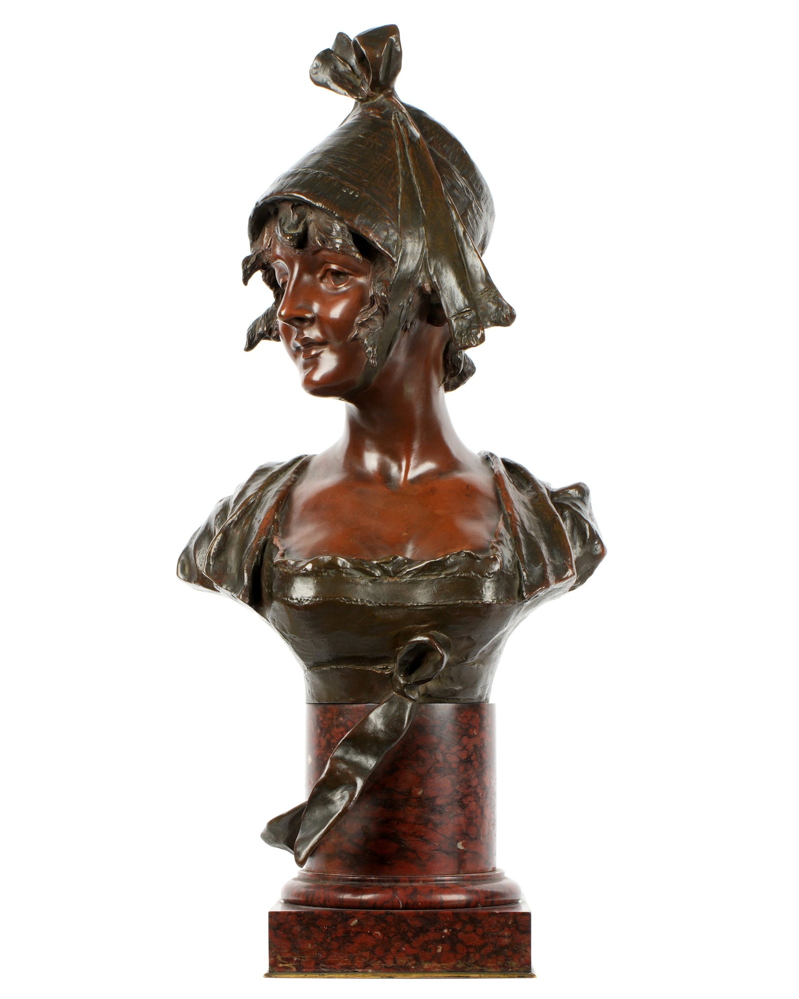 Georges Van Der Straeten Prairie Girl Bronze Bust (1 of 8)