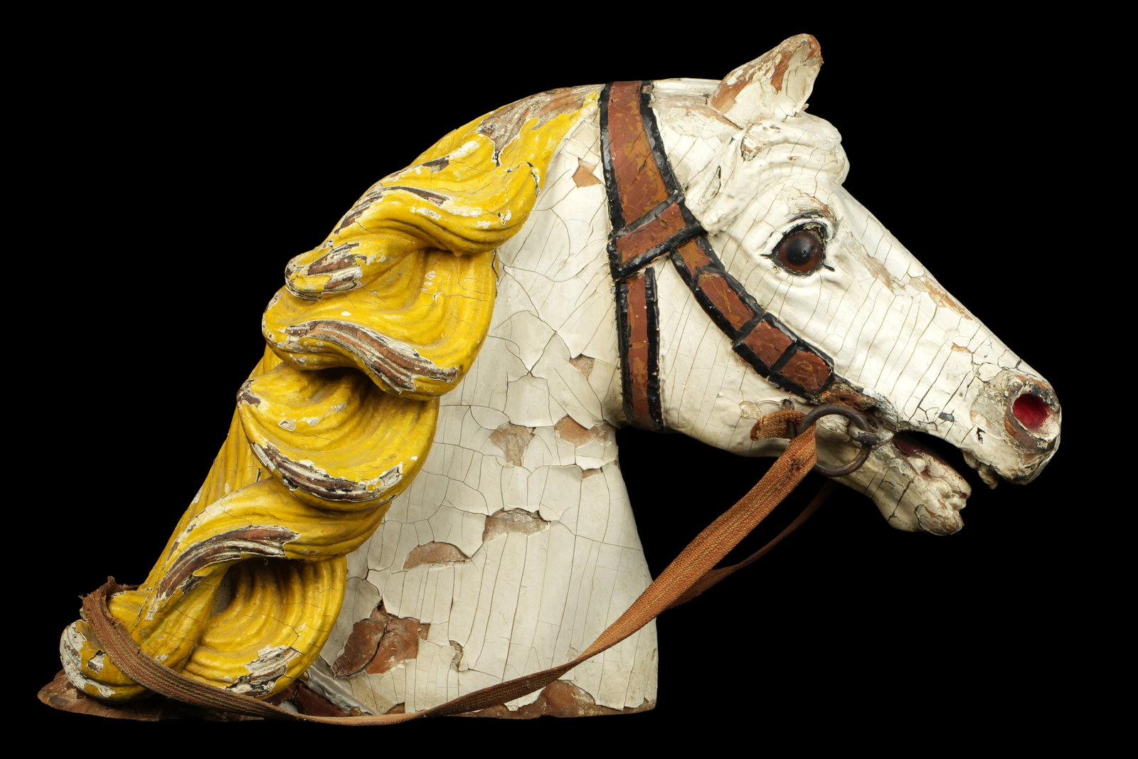 Carved and Painted Wood Carousel Horse Head (1 of 2)