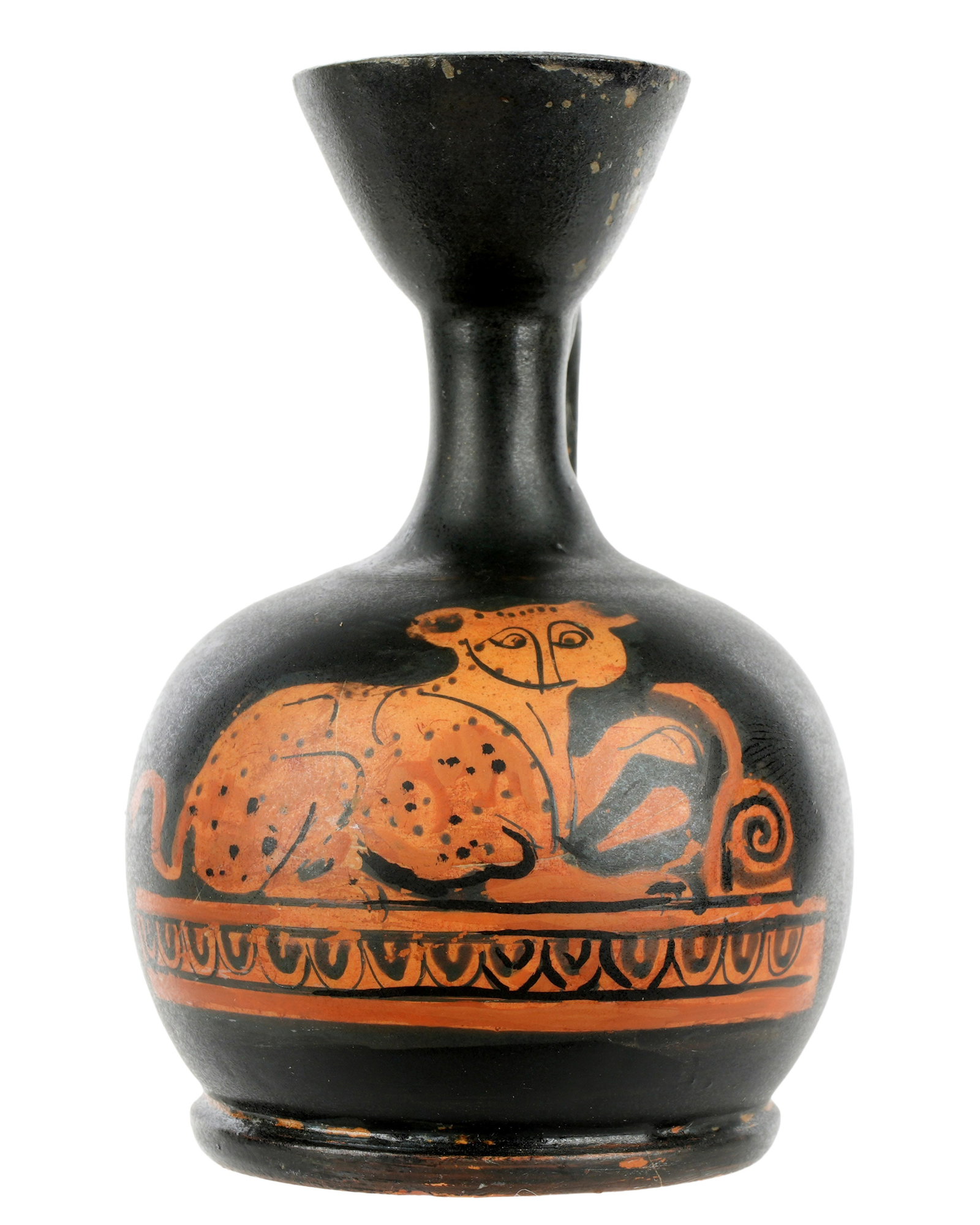 Apulian Red Figure Squat Lekythos with Panther (1 of 1)