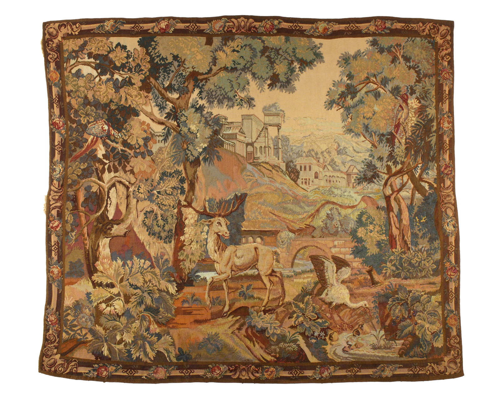 Large 19th C. French Aubusson Landscape Tapestry (1 of 6)