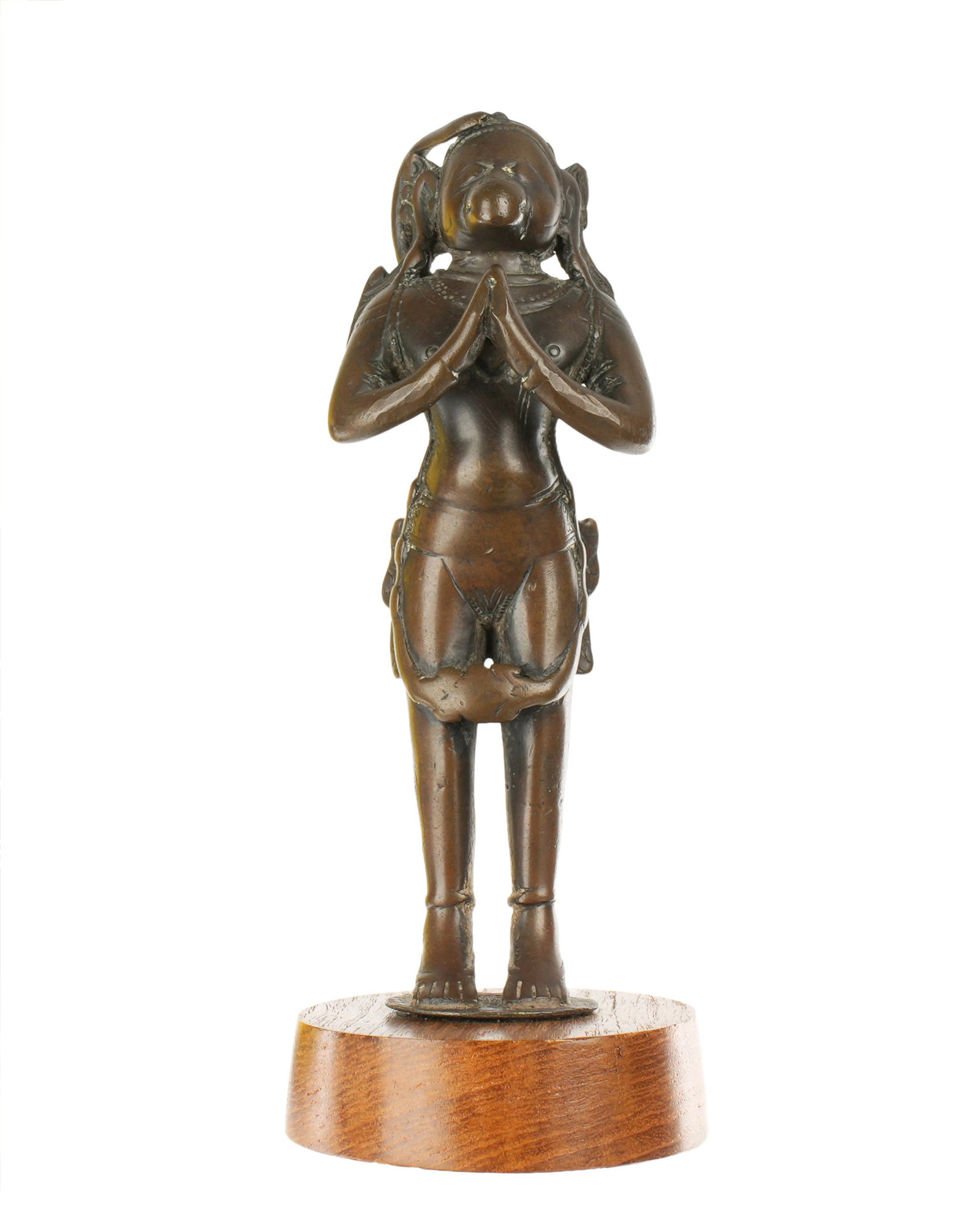 Indian Bronze Hindu Figure of Hanuman Deity (1 of 2)