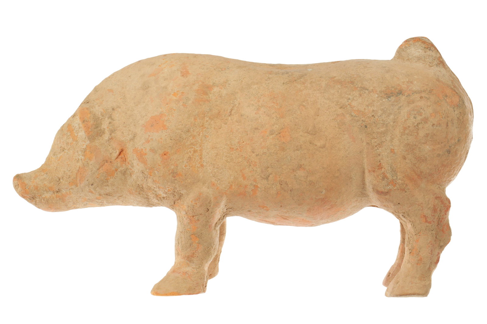 Chinese Han Dynasty Terracotta Pottery Pig (1 of 2)
