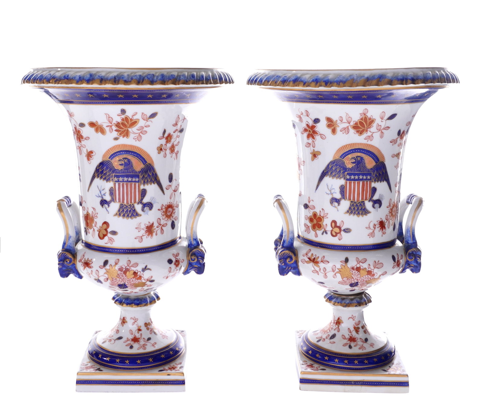 Pair Samson Chinese Export Urns with Eagles (1 of 12)