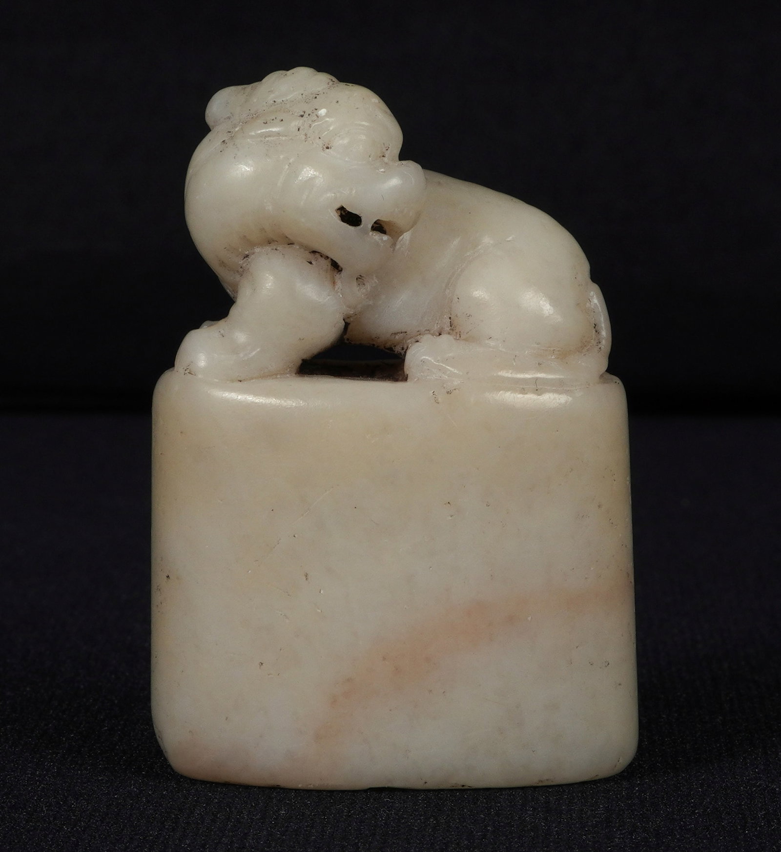 Early Chinese Stone Shoushan Stamp with Lion (1 of 9)