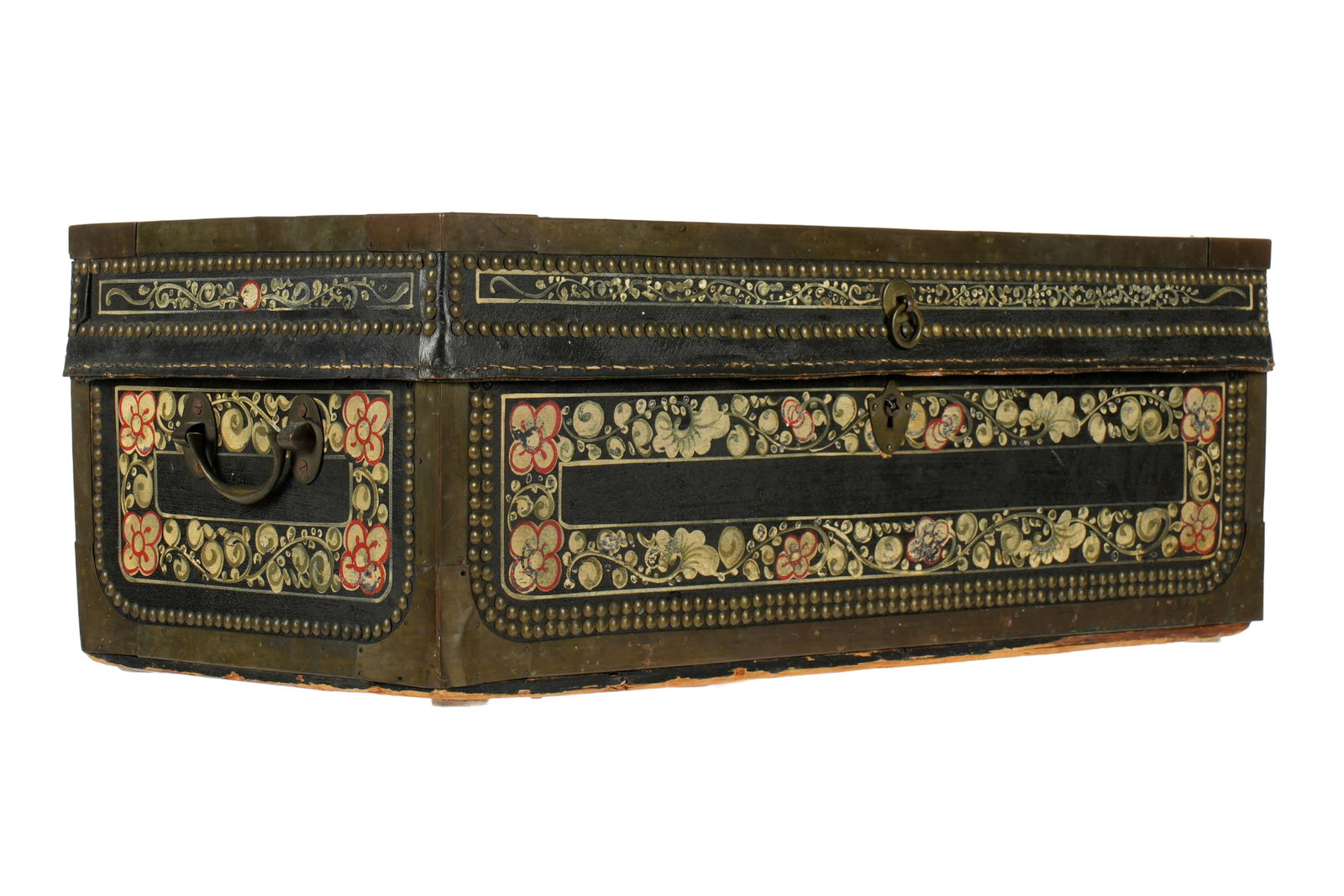 Painted and Tacked Travel Document Box (1 of 9)