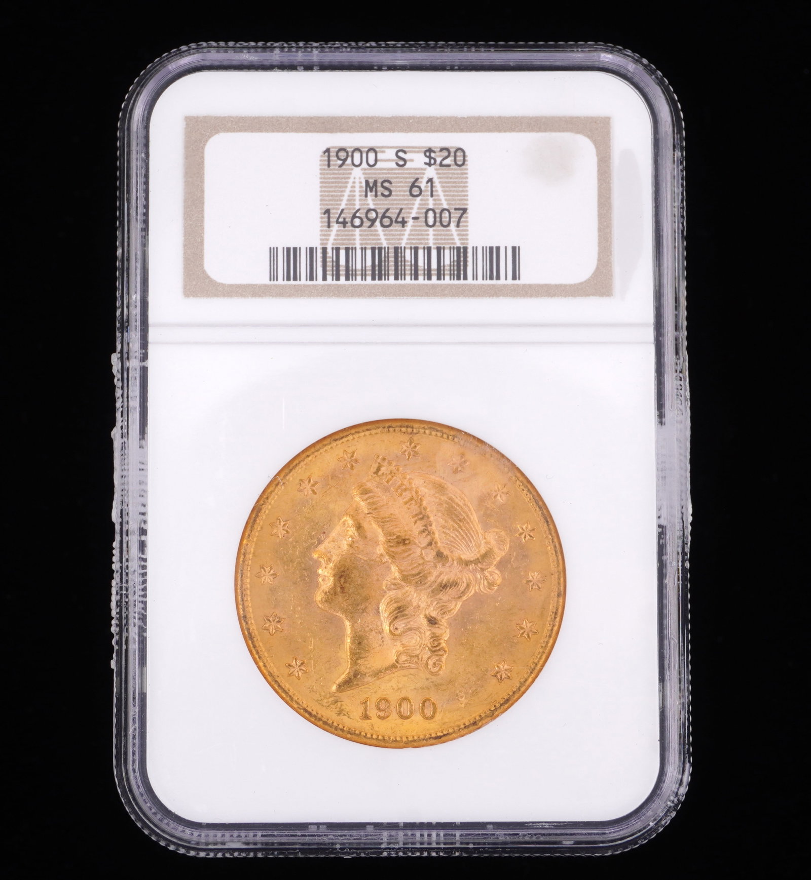 1900 Liberty $20 Gold US Coin NGC MS61 (1 of 2)
