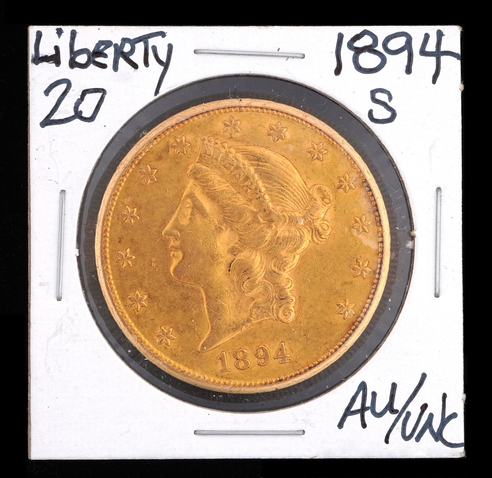 1894-S Liberty $20 Gold US Coin AU / UNC (1 of 2)