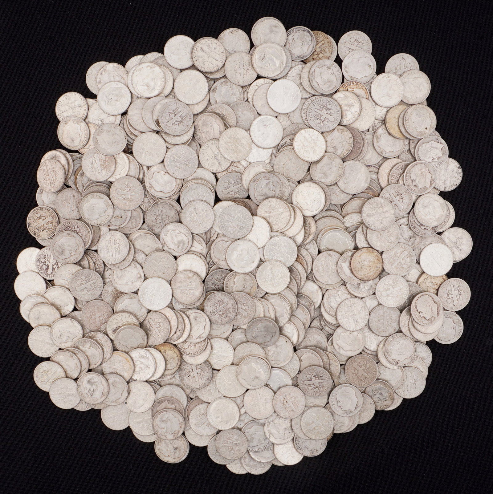 521 US Roosevelt Silver $.10 Cent Dimes Coins (1 of 3)