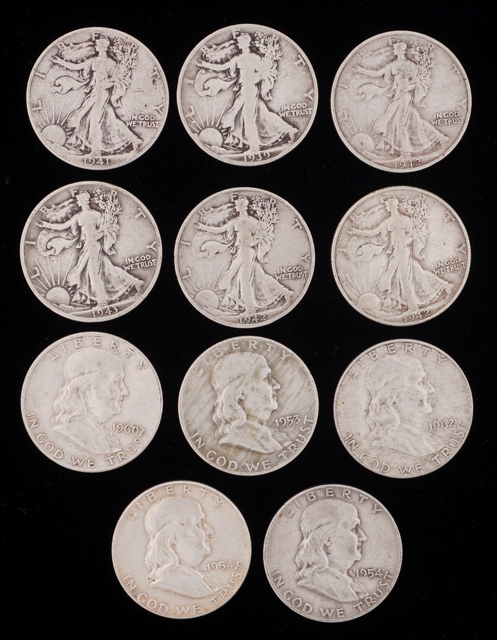 19 US Silver $.50 Cent Half Dollars - 4